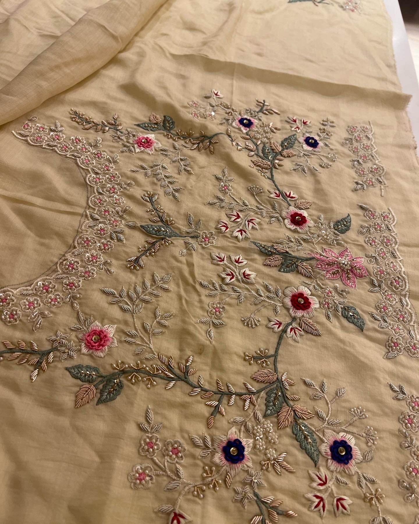 Exclusive organza handwork