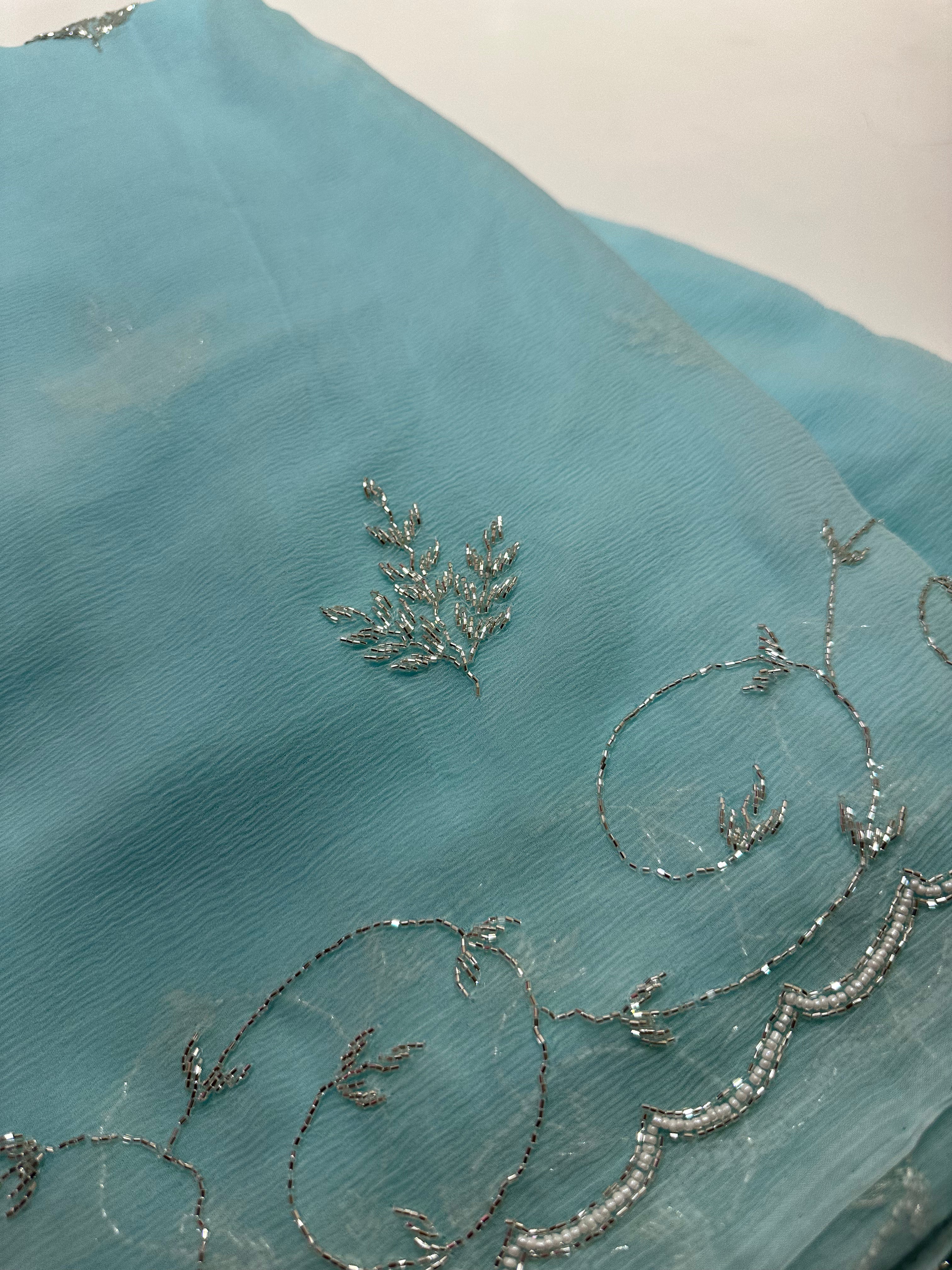 Classic cutdana diamond saree