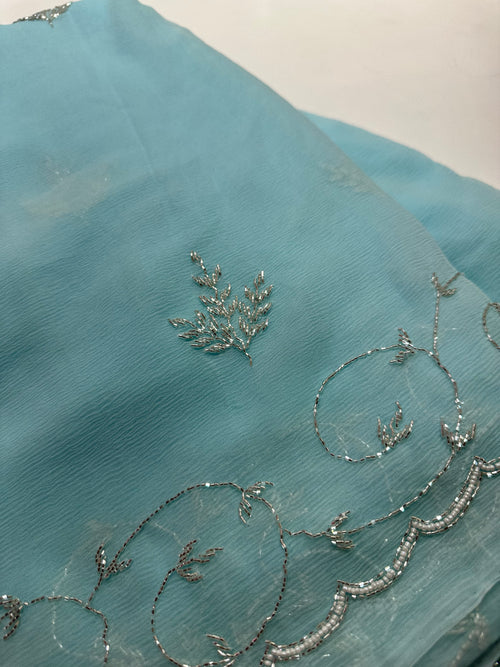 Classic cutdana diamond saree