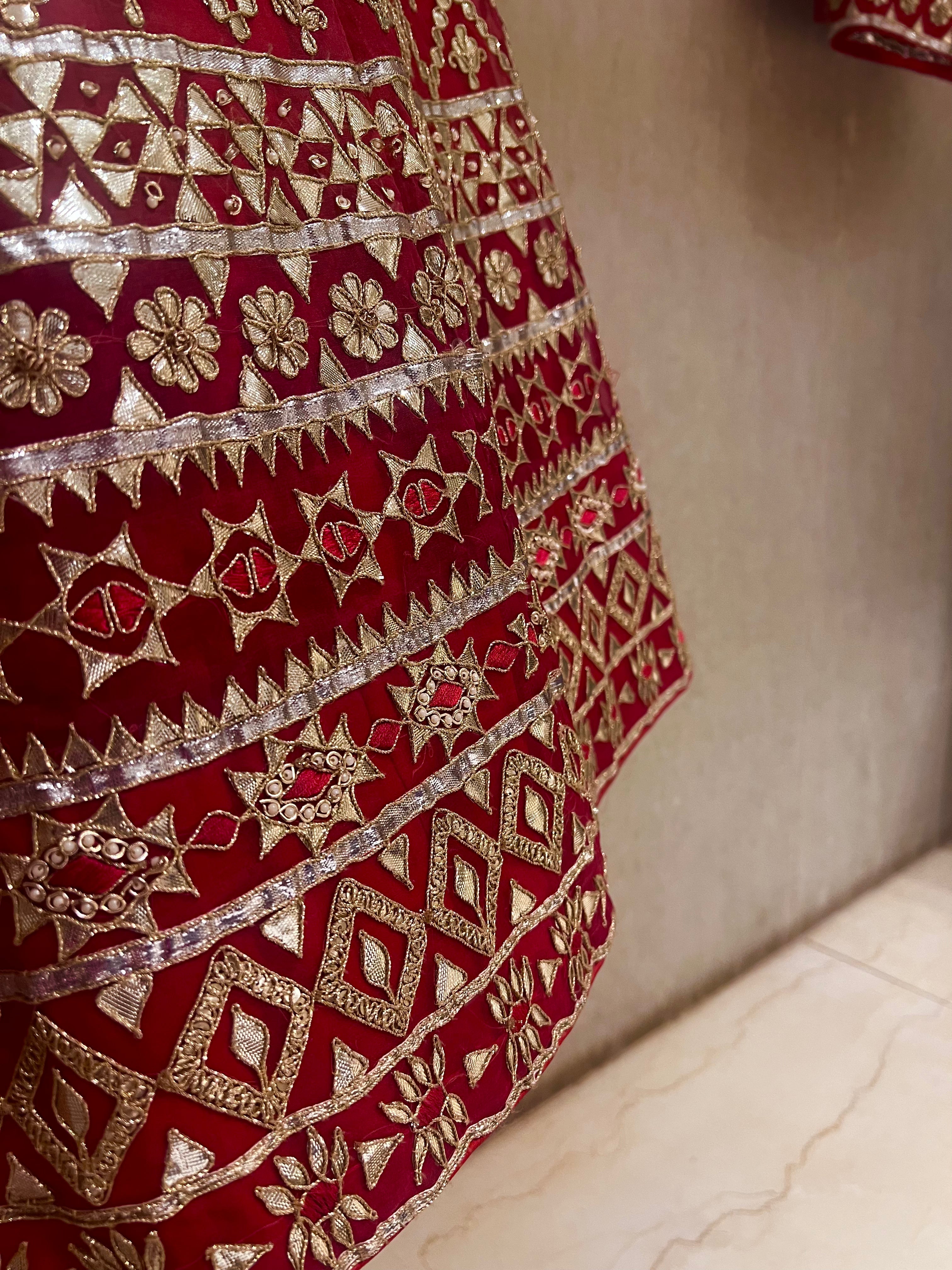 Rajwada Gotapatti organza lehenga set