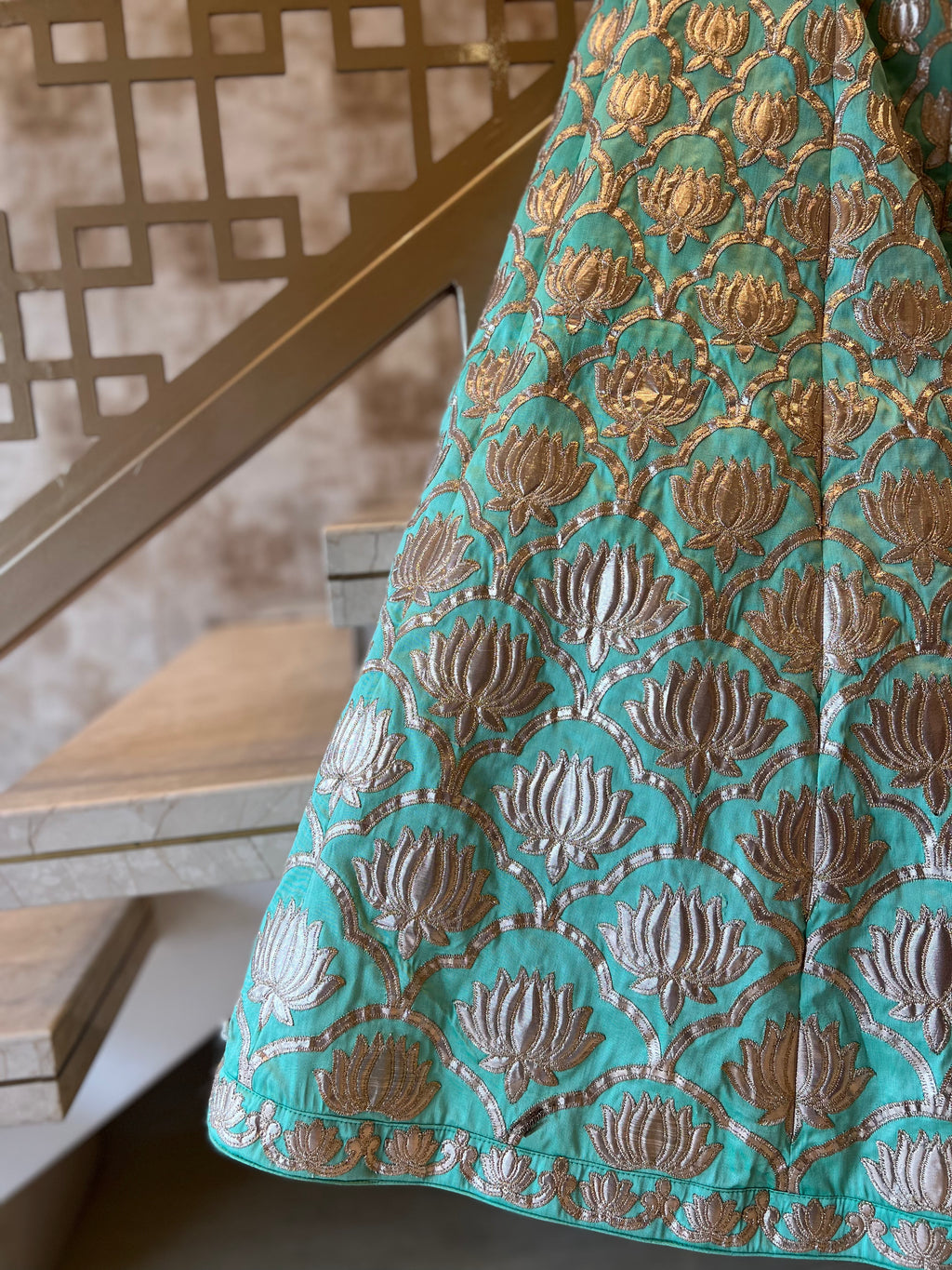Lotus gotapatti lehenga set