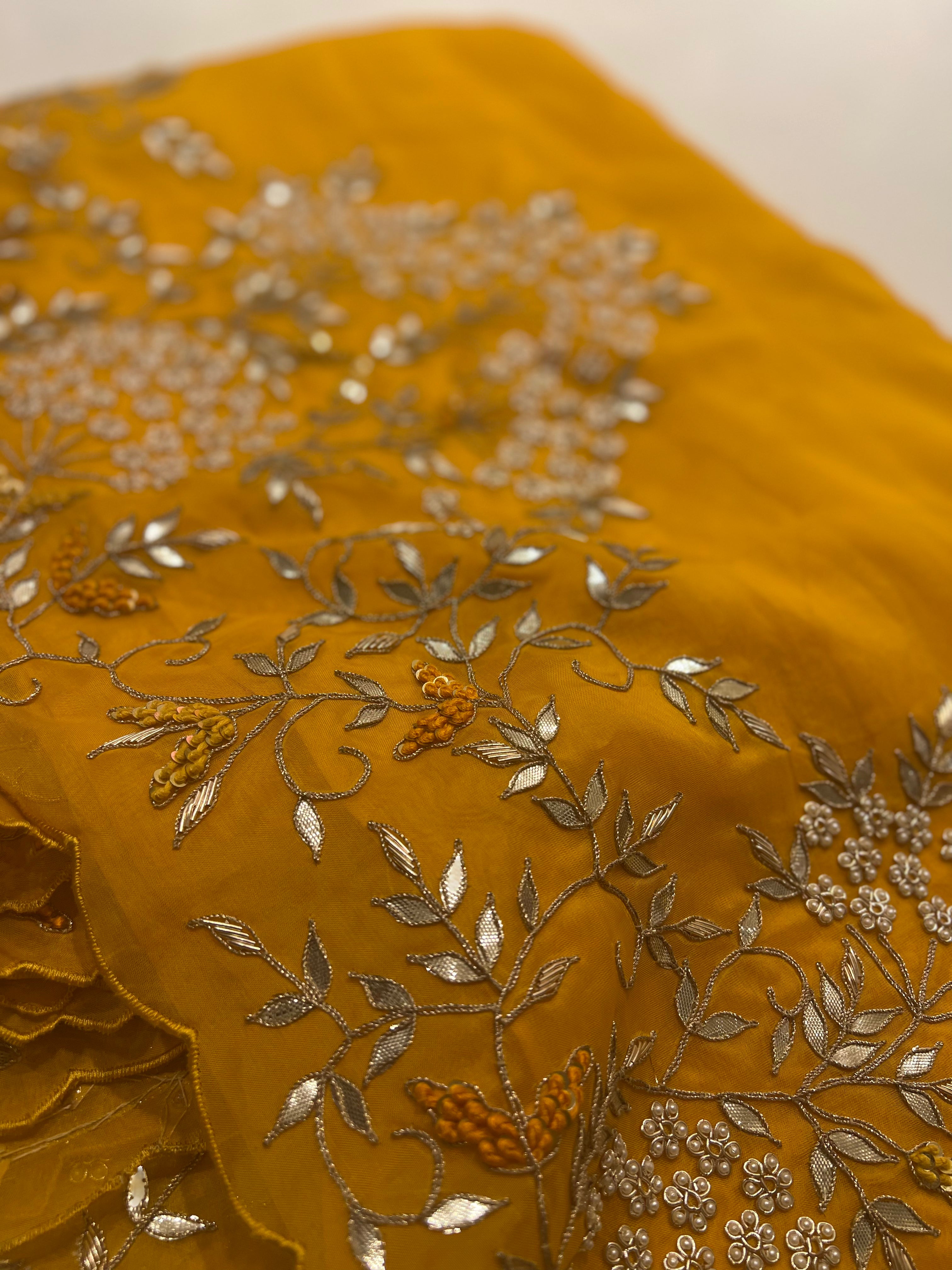 Organza gotapatti saree