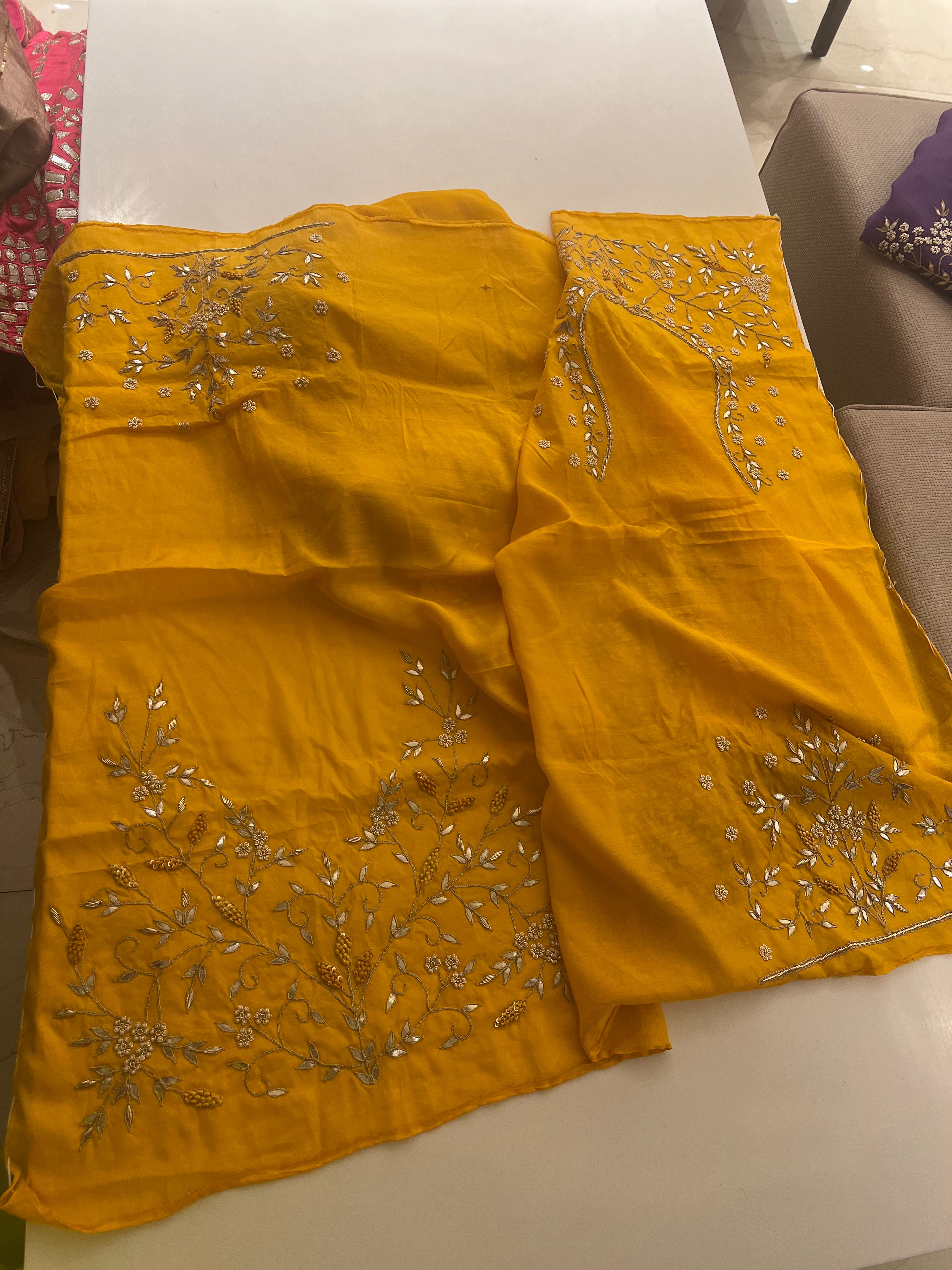 Organza gotapatti saree