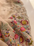Exclusive Resham zardozi handwork organza saree