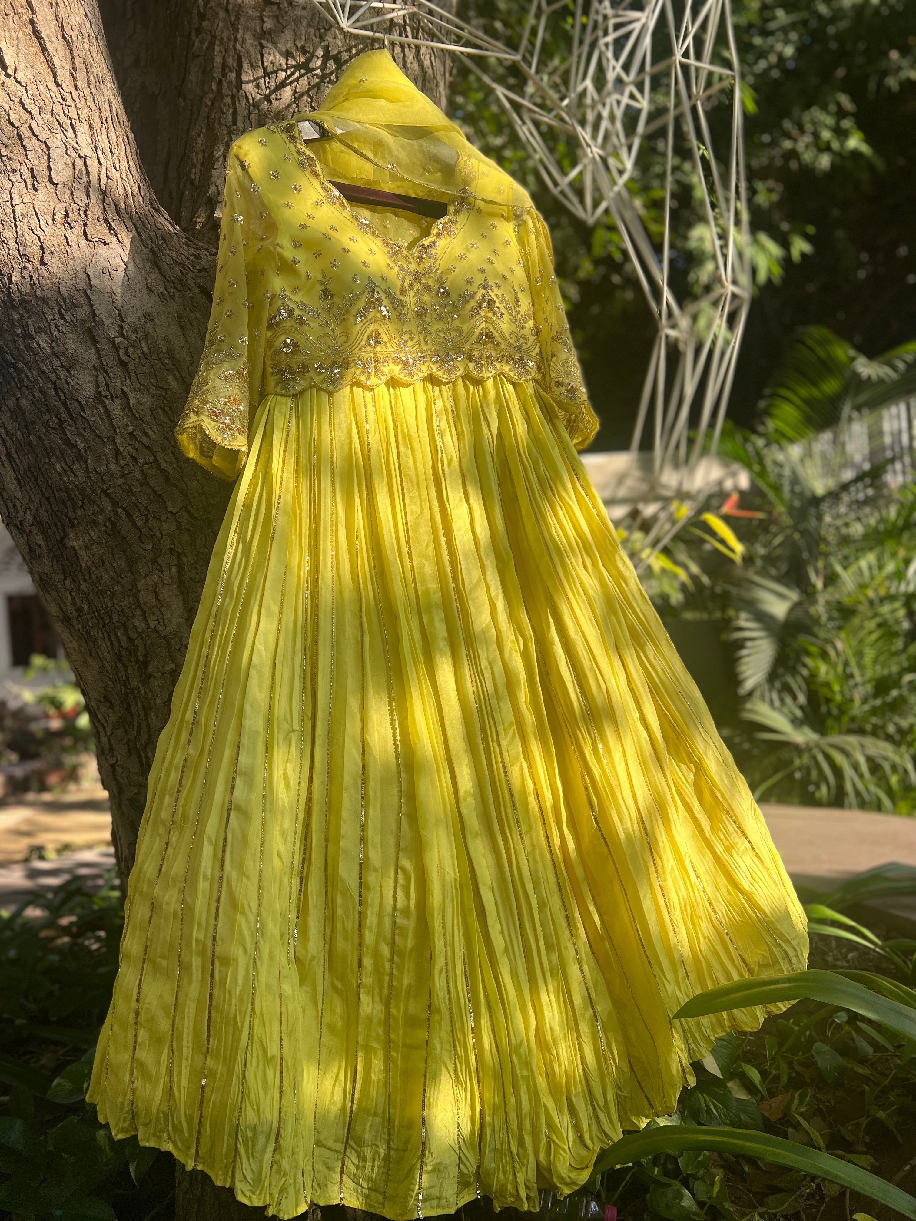 Sunshine Yellow Light Lehenga set