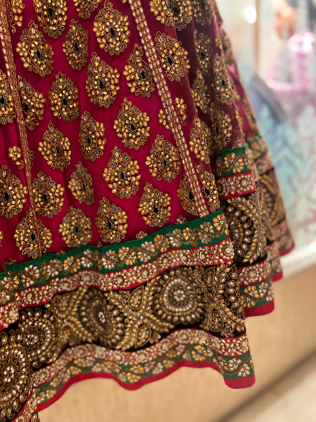 Kundan handwork lehenga set