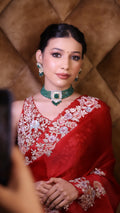 Multicolour Sequins and gold Zari