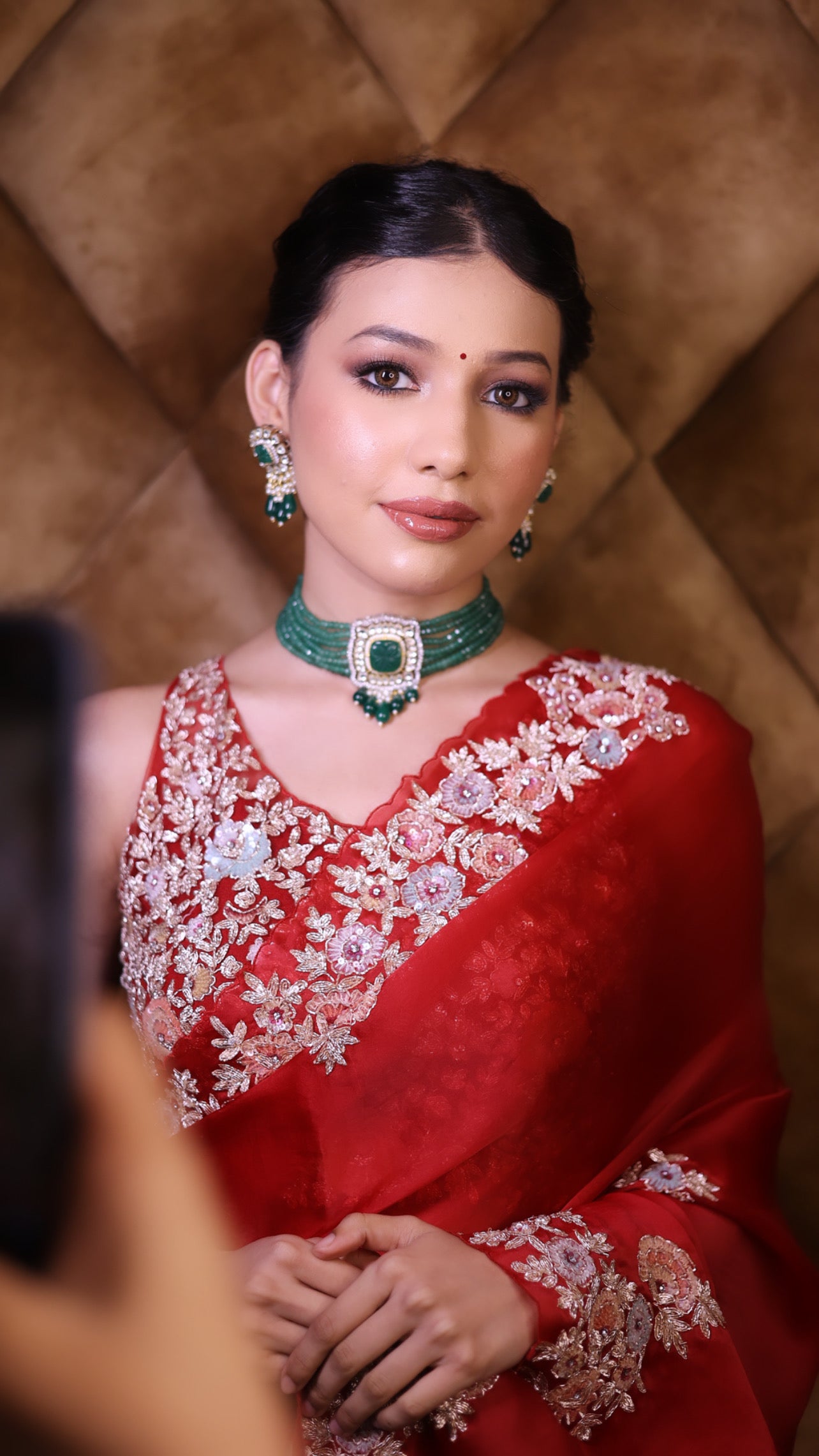 Multicolour Sequins and gold Zari