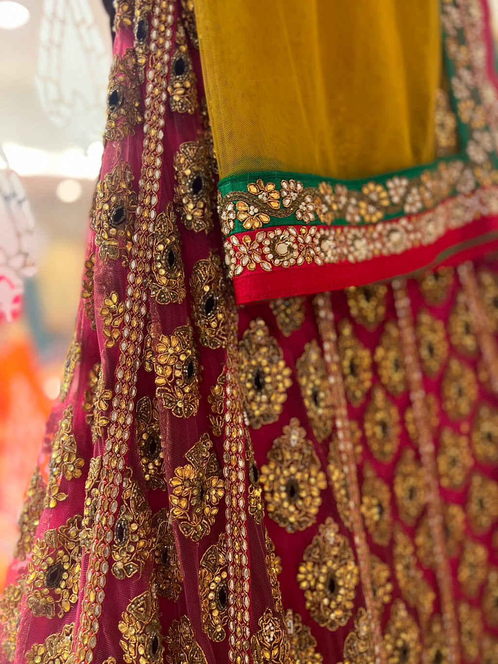 Kundan handwork lehenga set