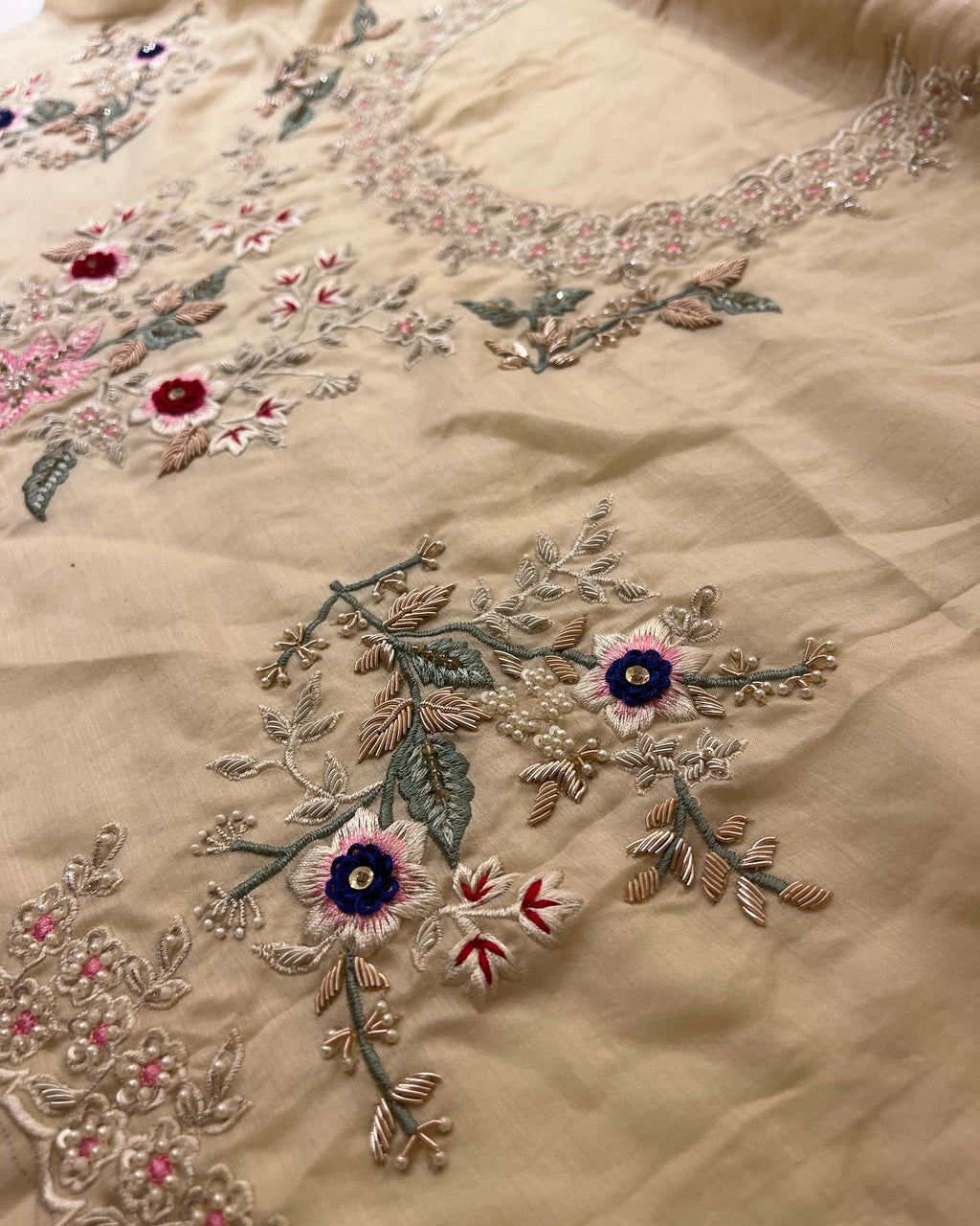 Exclusive organza handwork