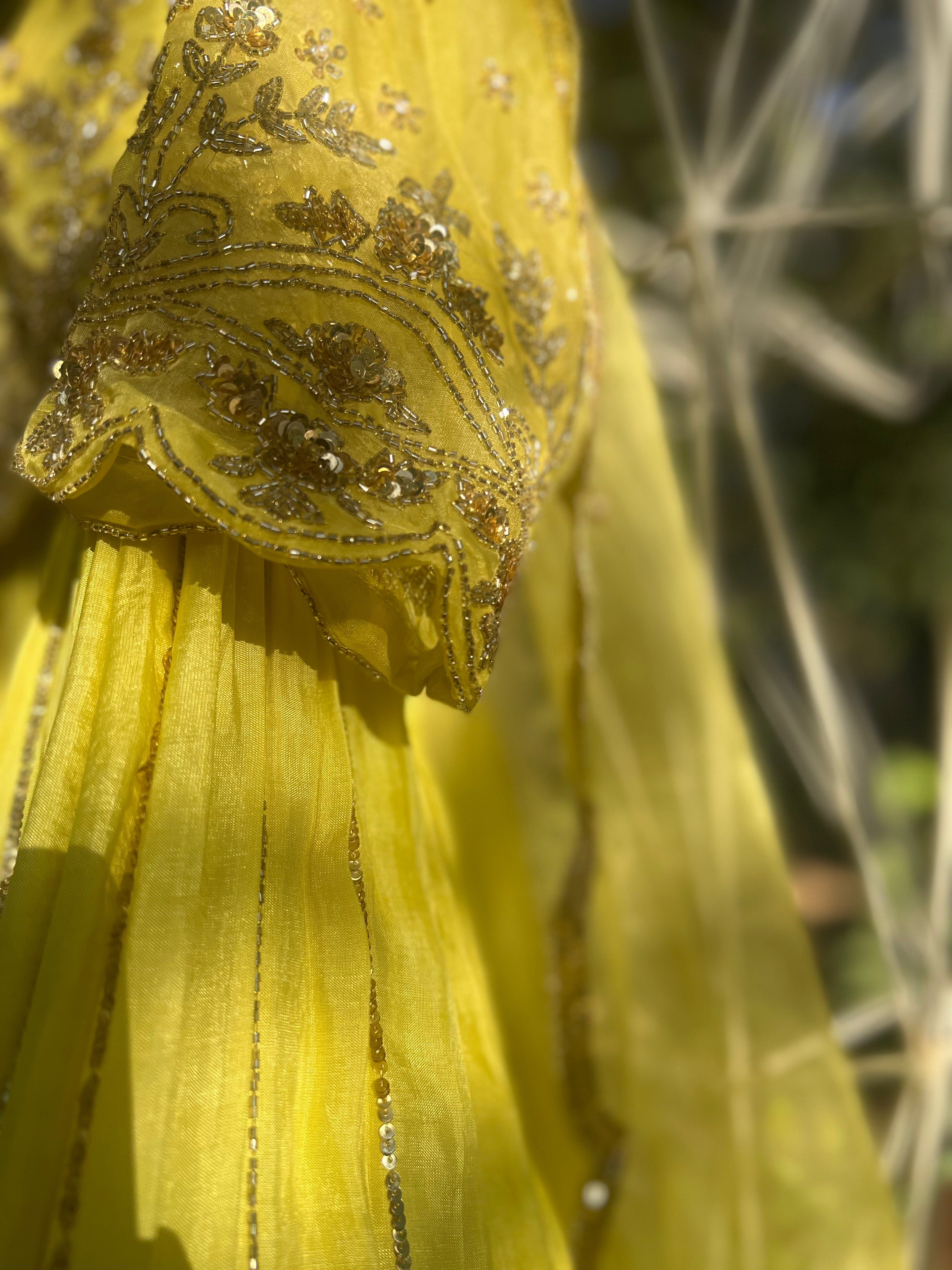 Sunshine Yellow Light Lehenga set