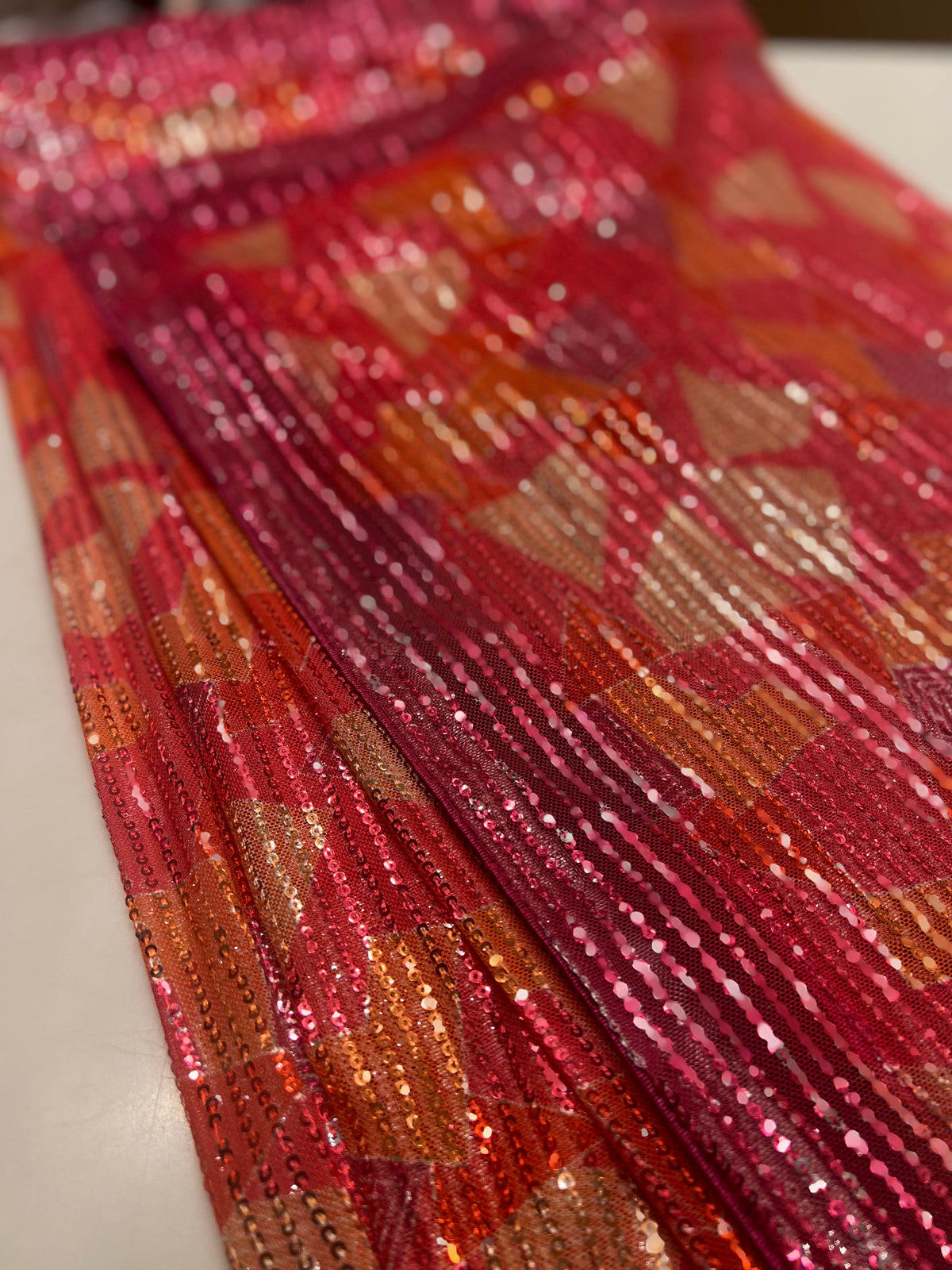 Valentino Red Pink Glamours all over sequins saree