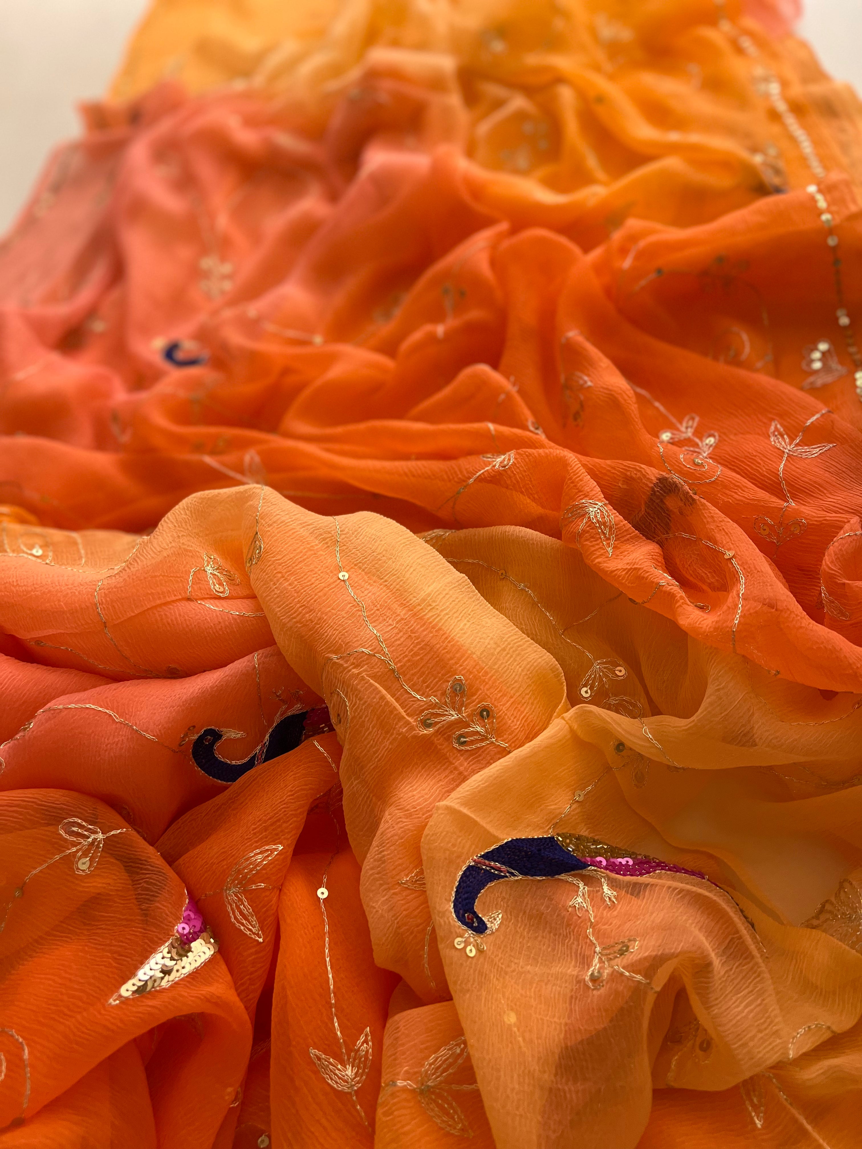 Rajputi chiffon saree