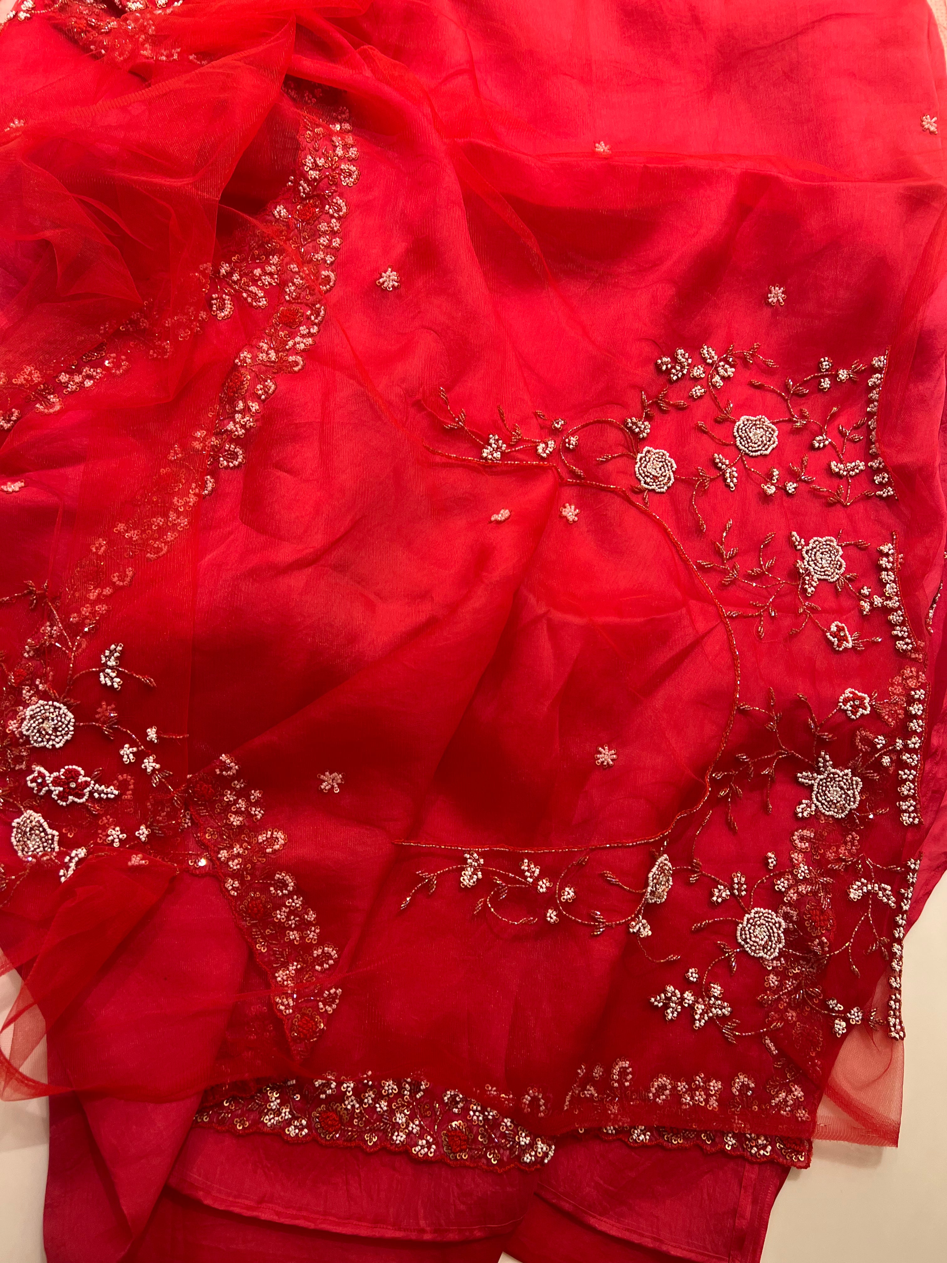Pure silk organza saree