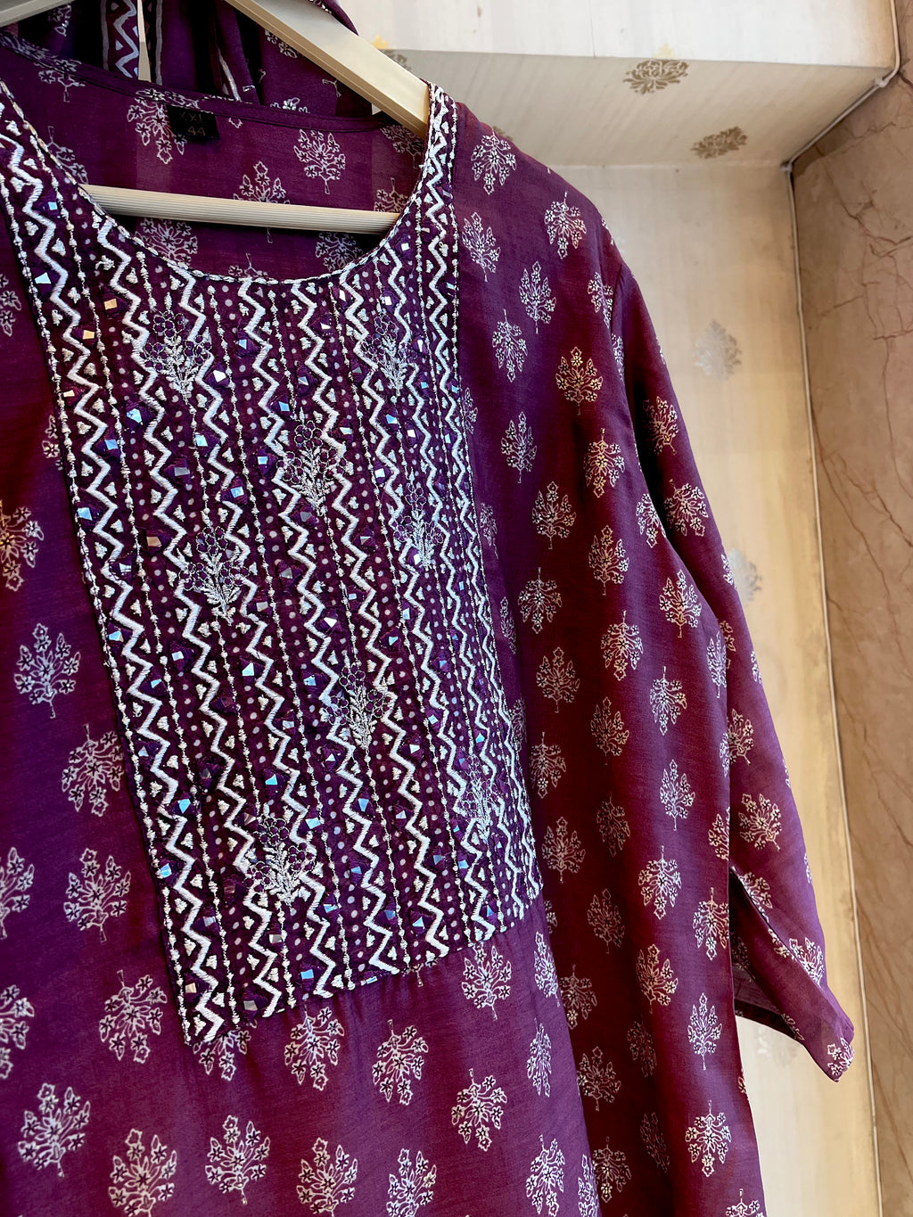 Wine premium cotton suit set