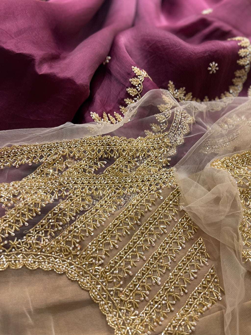 Wine Saree