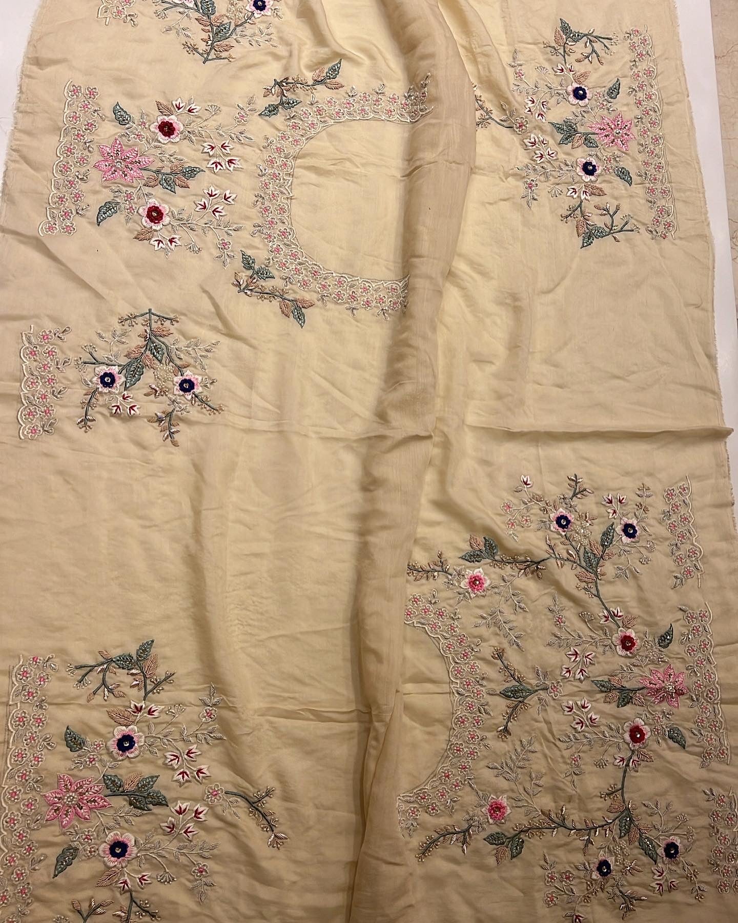 Exclusive organza handwork