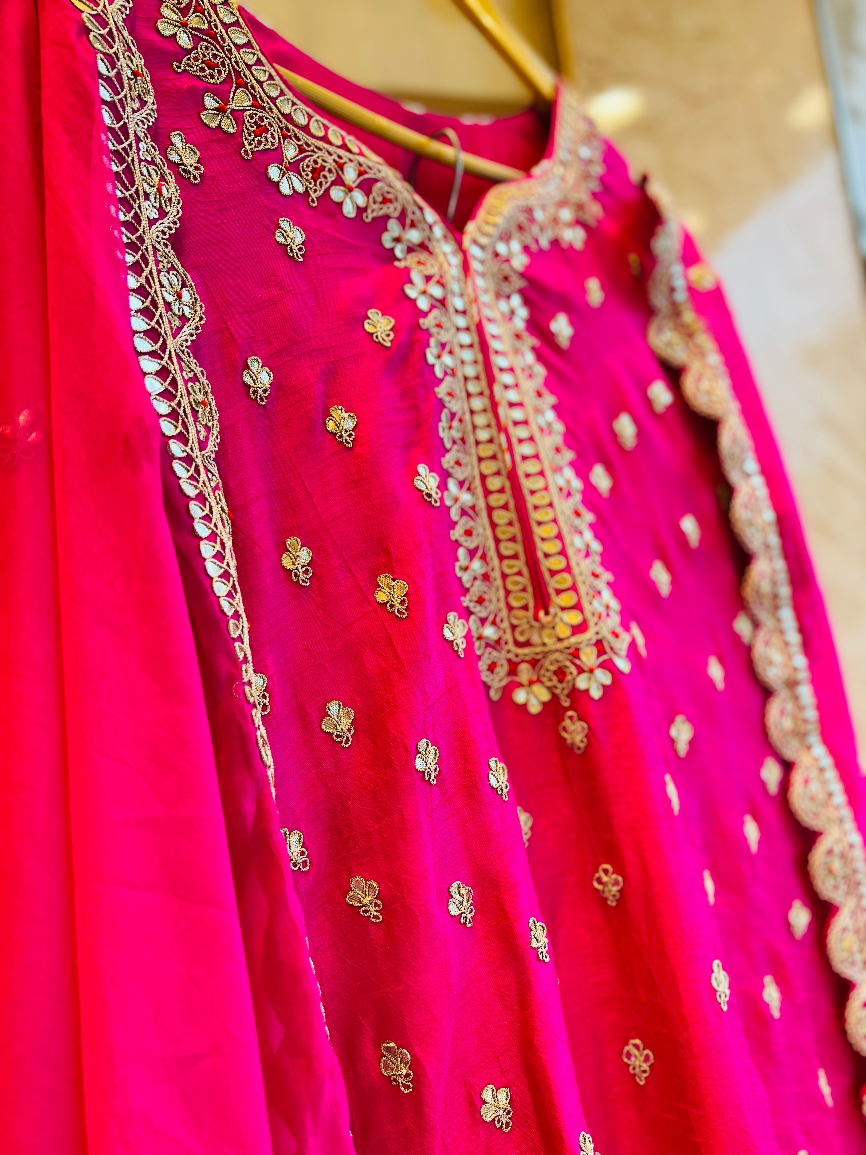 Hot Pink Gotapatti sharara