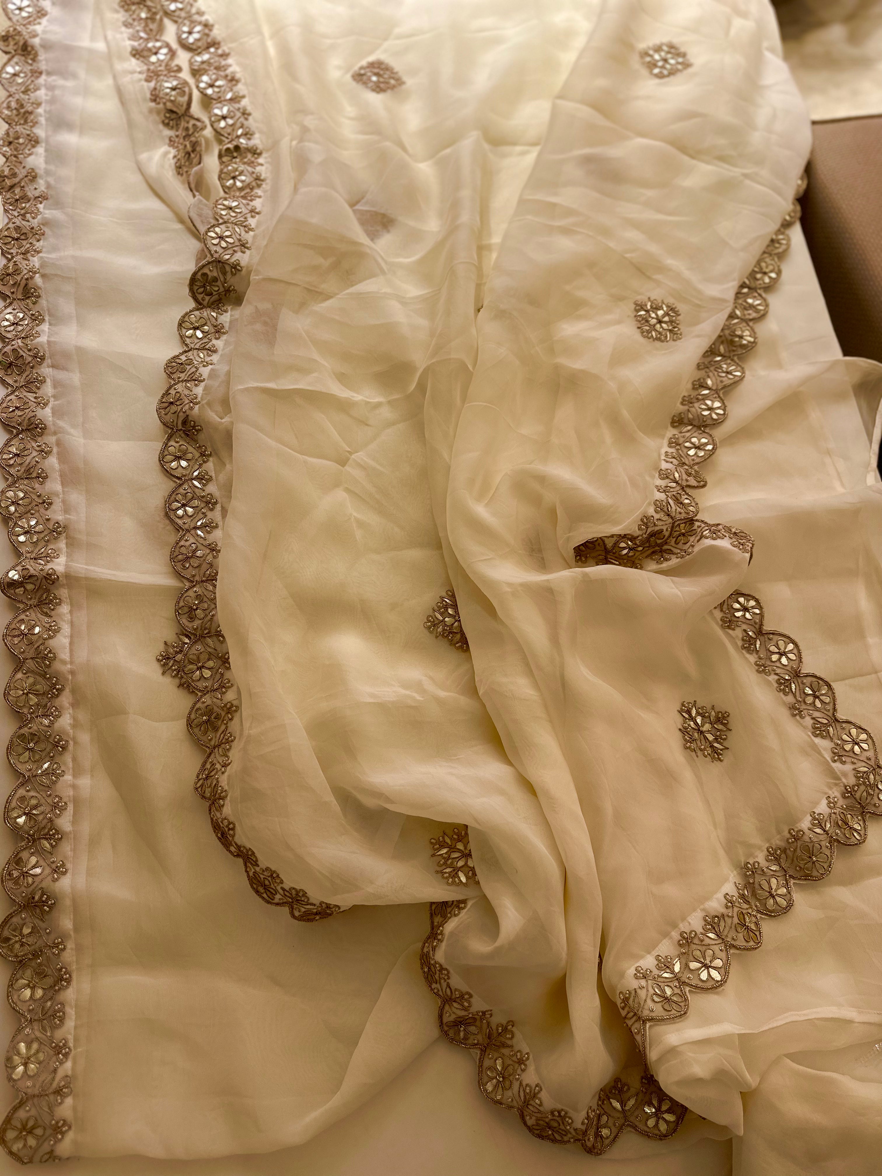 Moonlight Gotapatti saree