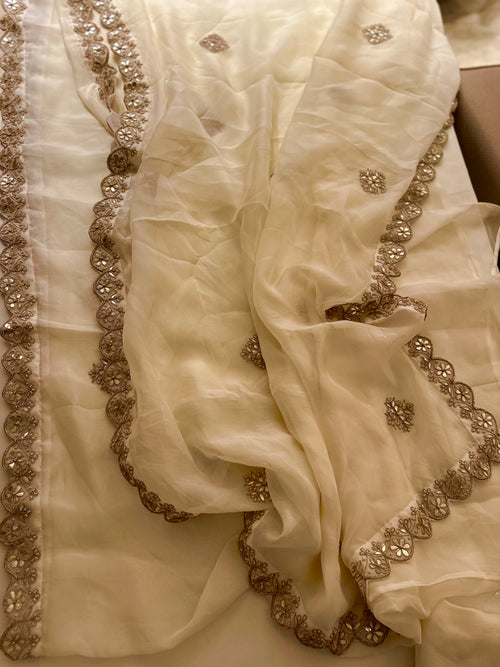 Moonlight Gotapatti saree