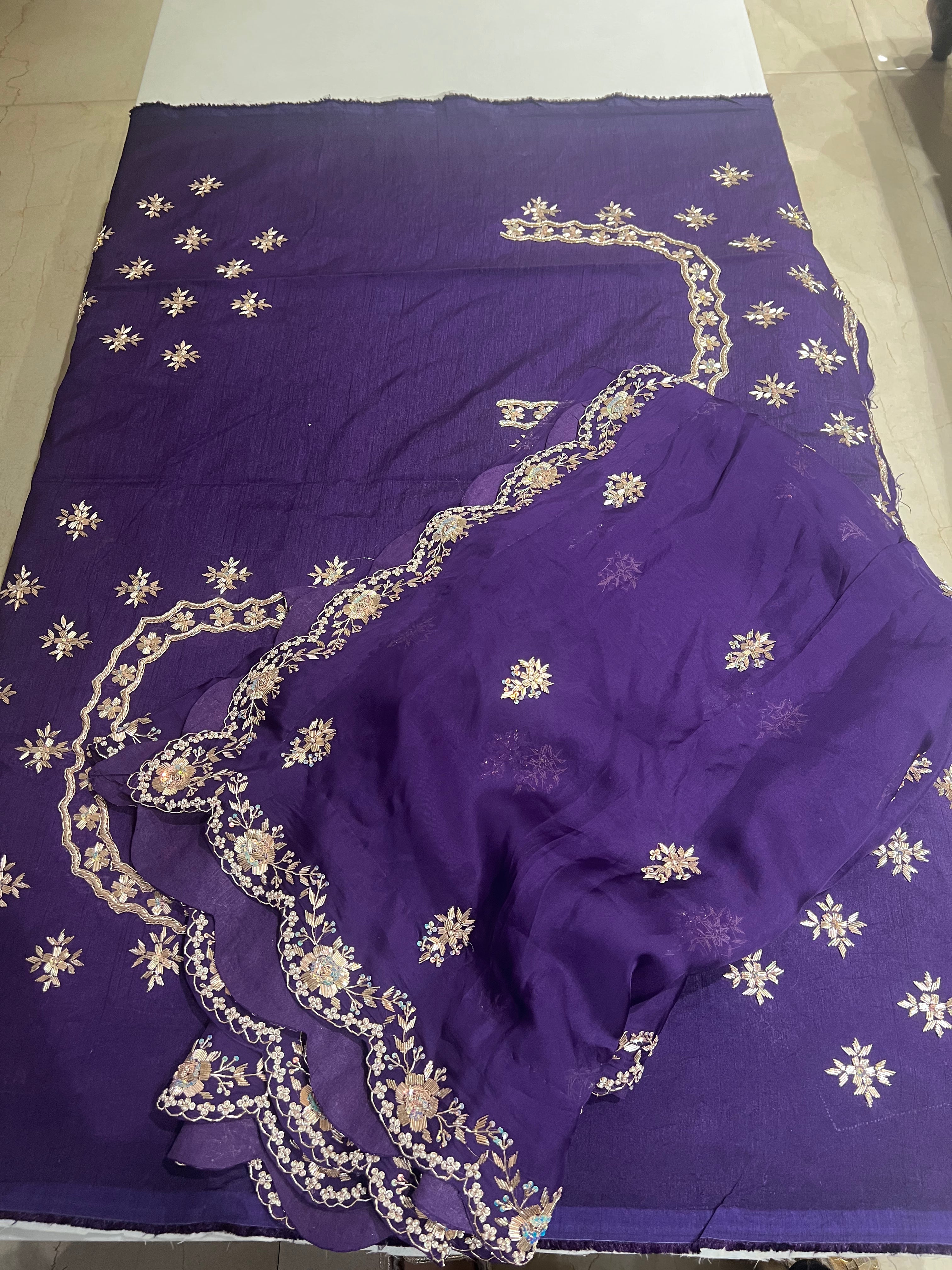 Raw silk Lehenga set
