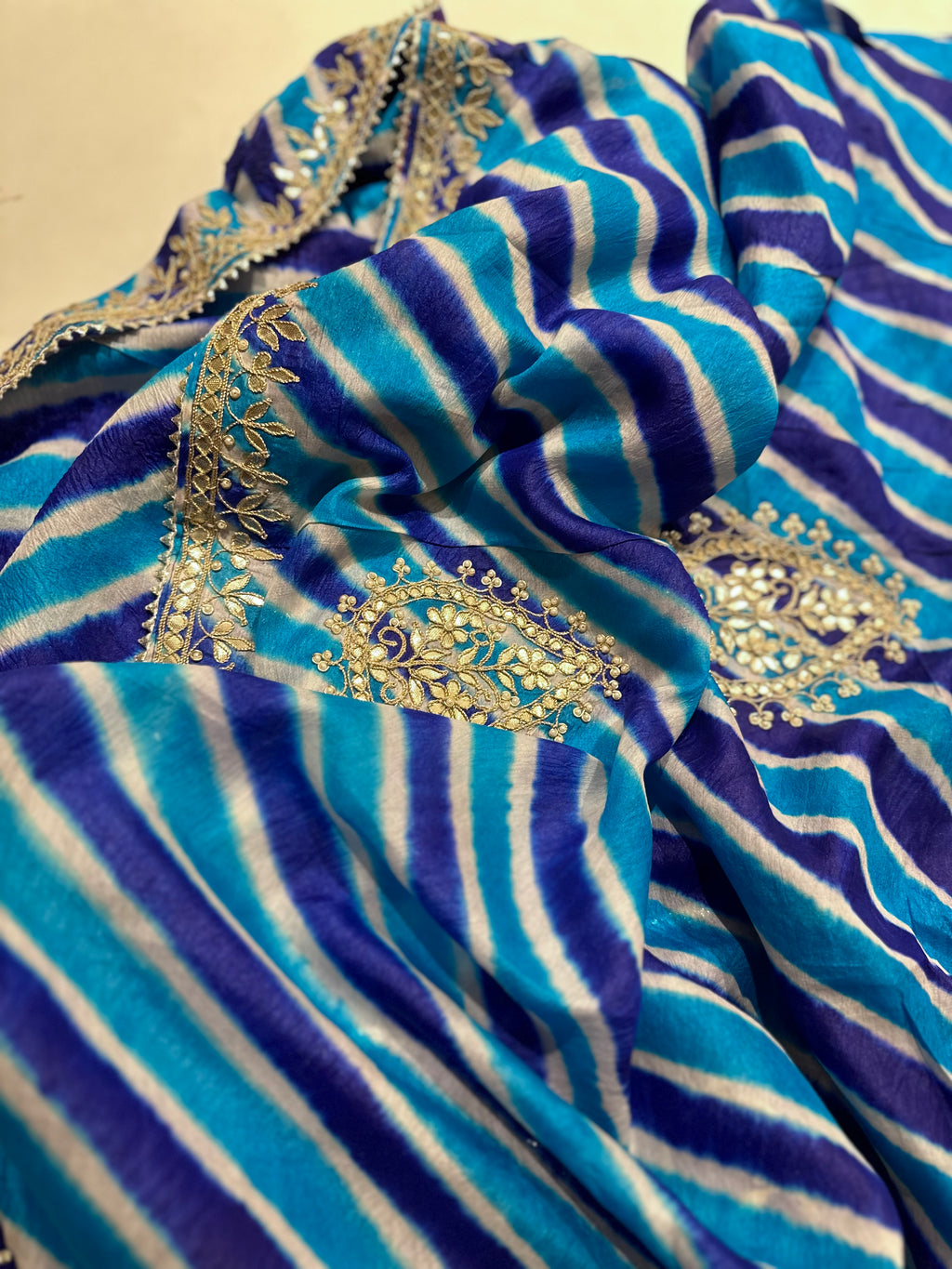 Lehriya Pure Gajji saree