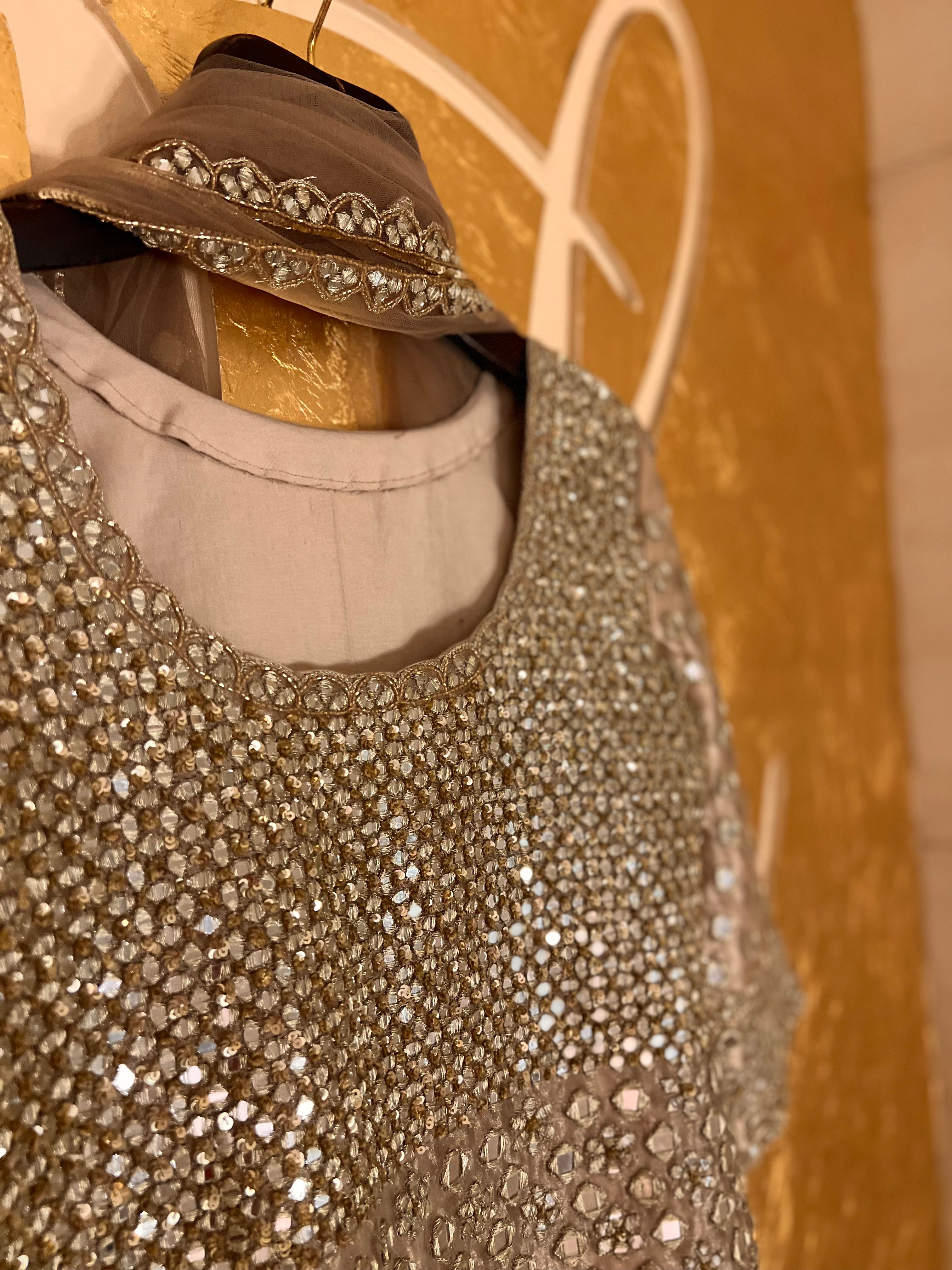 Mirror work sharara set