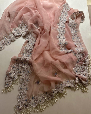 Soft Pink Elegant Saree