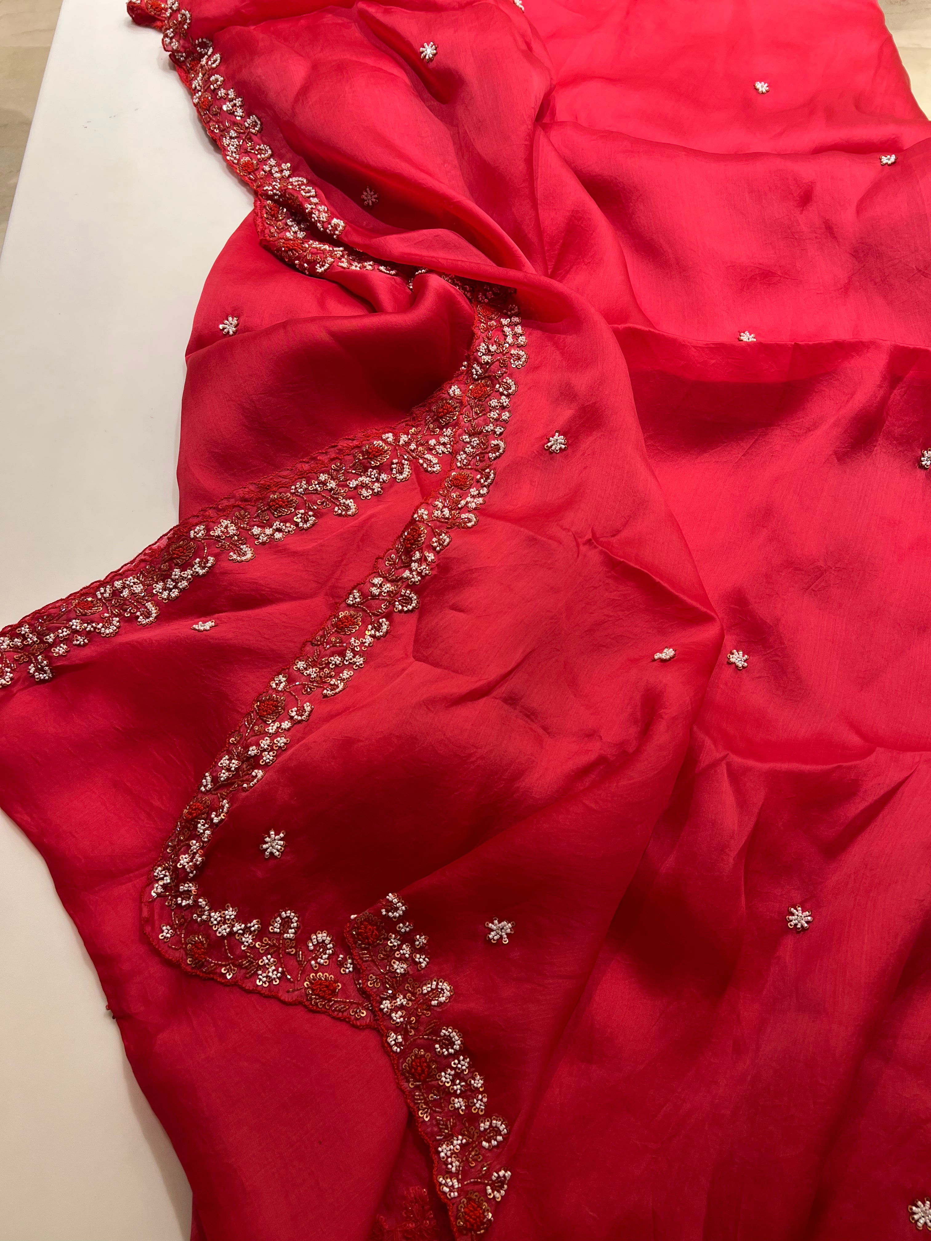 Pure silk organza saree