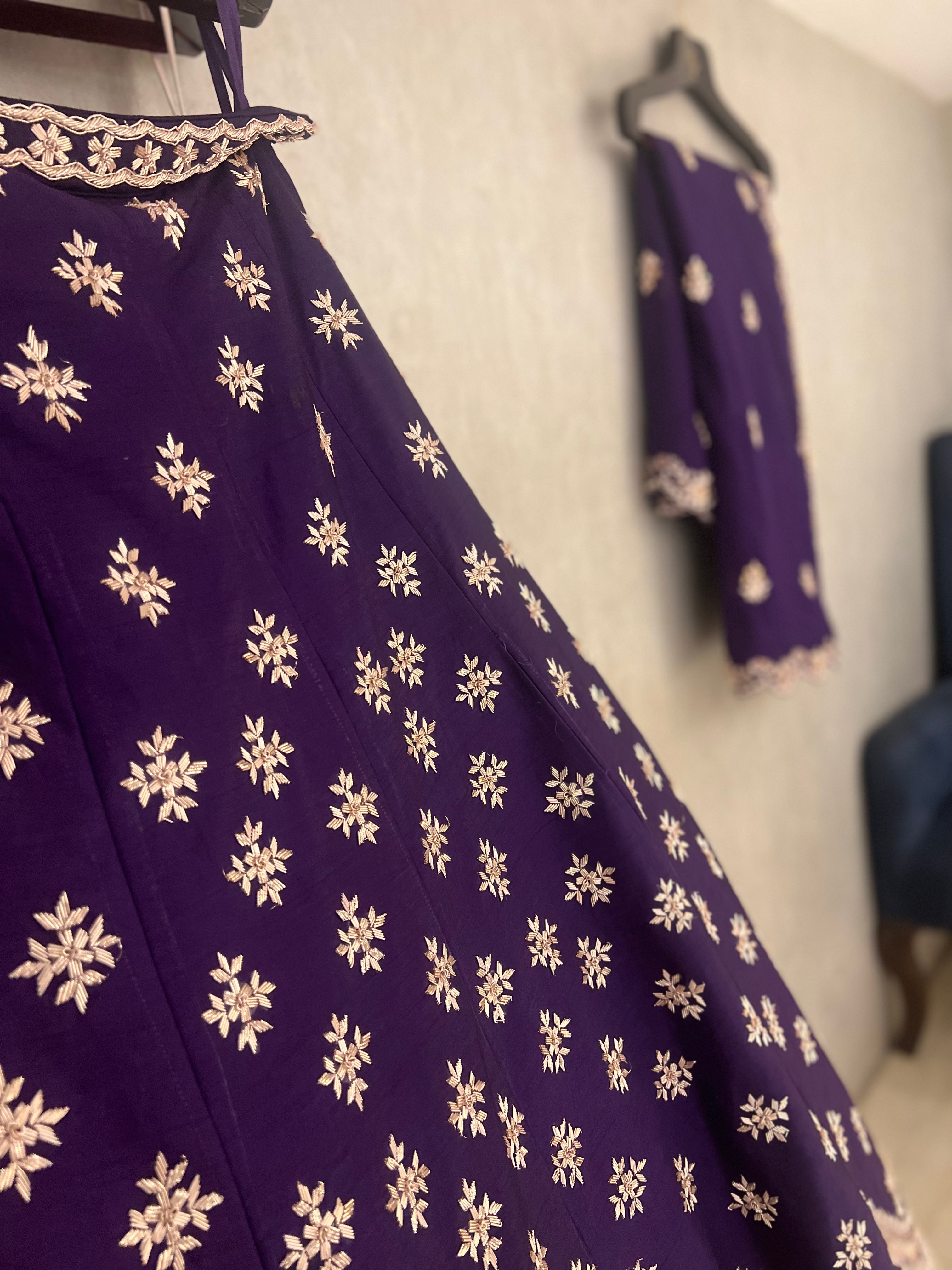 Raw silk Lehenga set