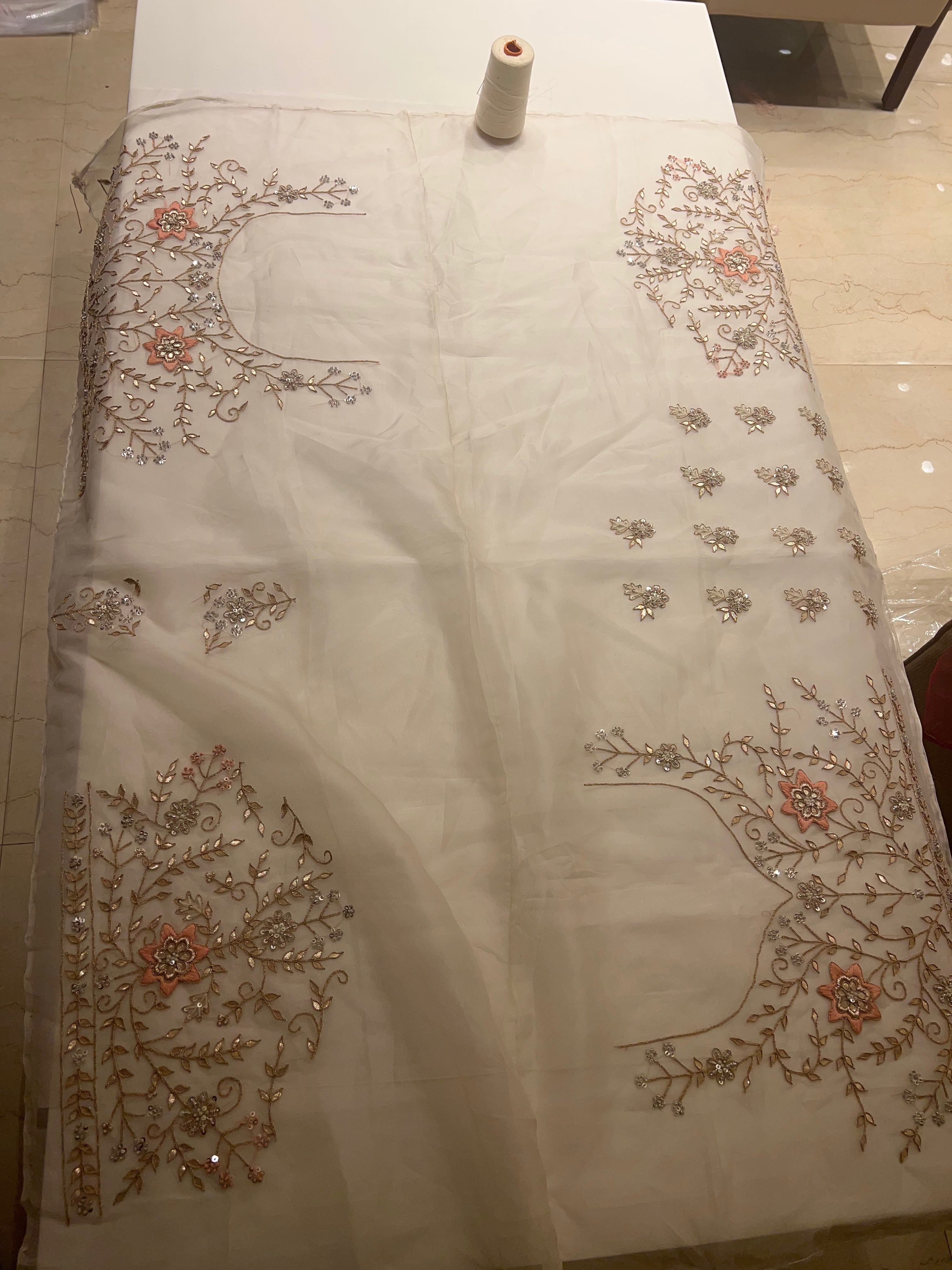 Ivory gotapatti Lehenga set