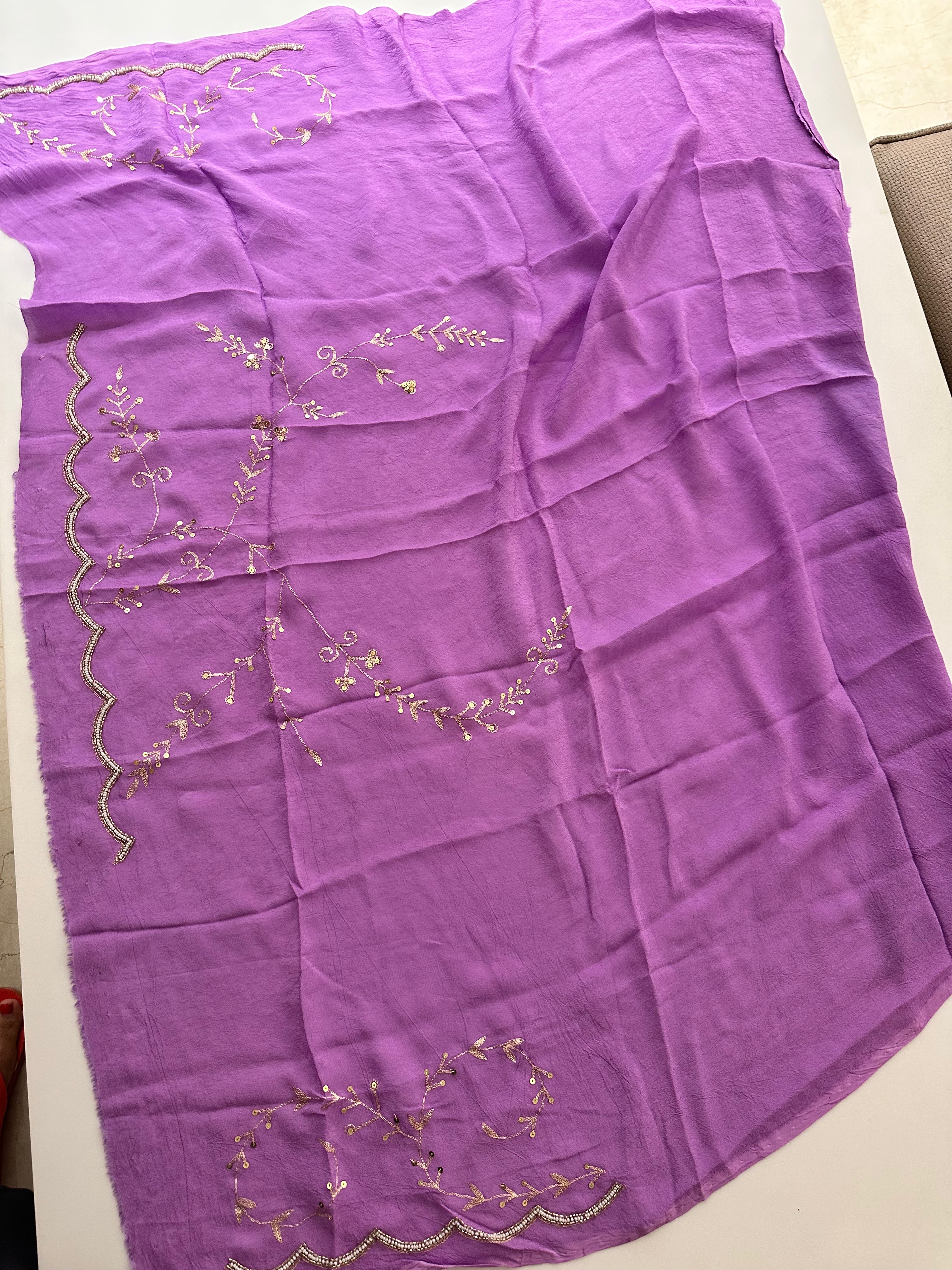 Lavender Saree