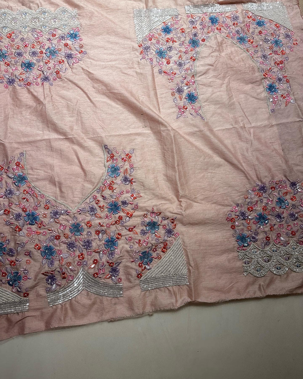 Soft Pink Pearl Saree with Resham blouse