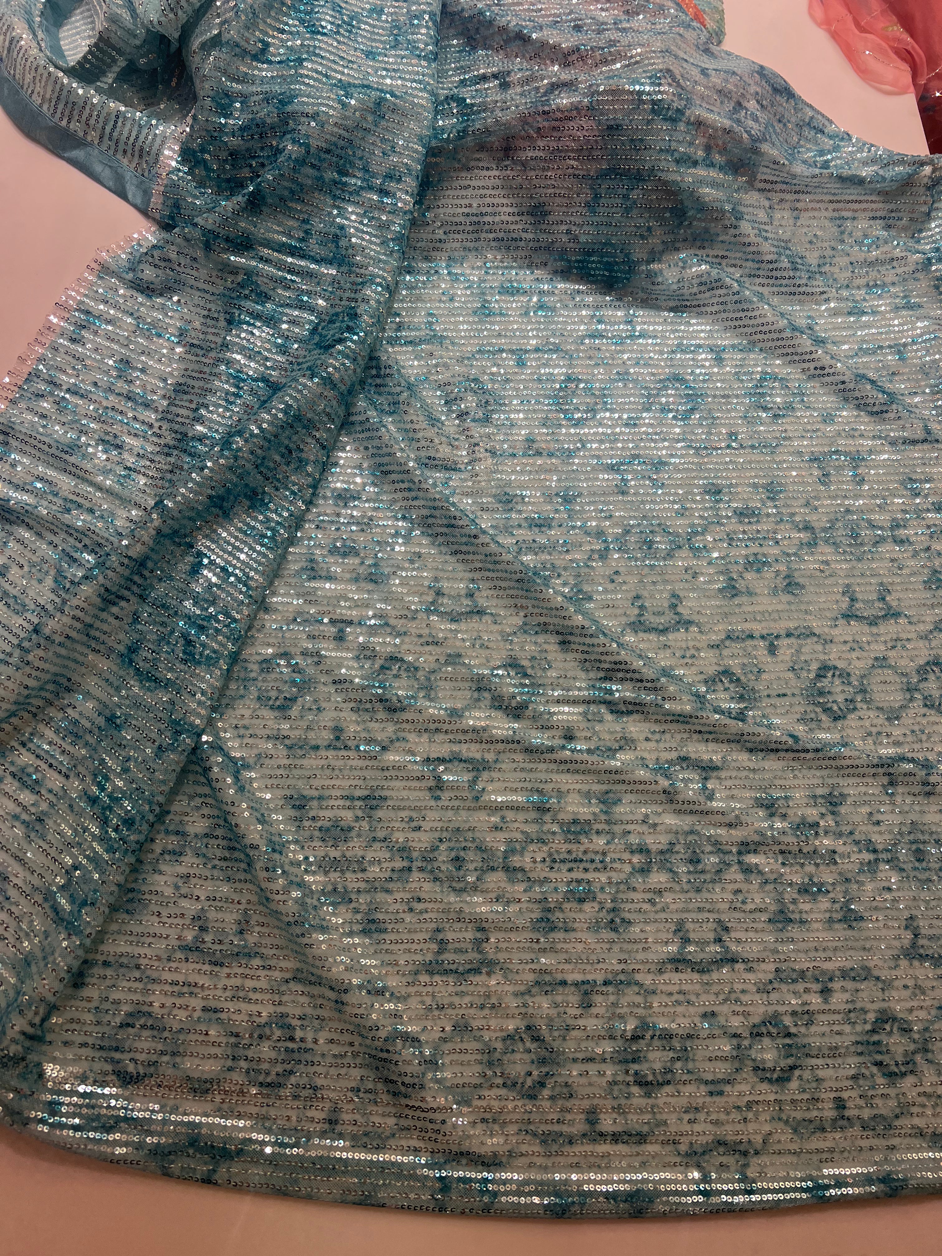 Cocktail Look ocean saree