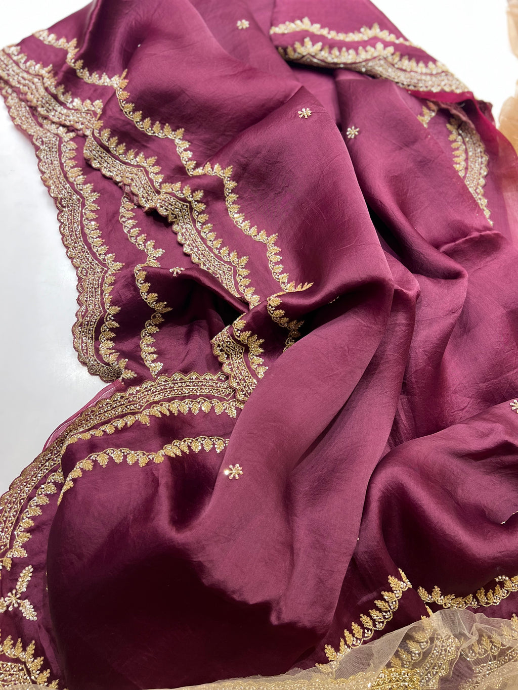 Wine Saree