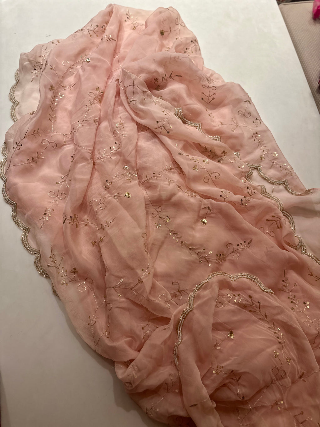 Rose Gold saree