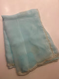 Organza aqua blue saree