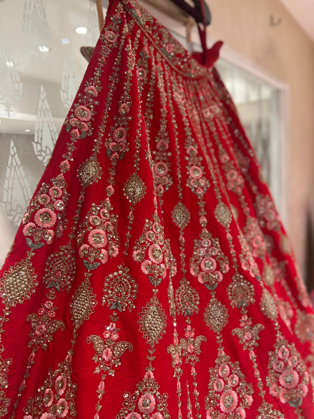 Red Bridal lehenga