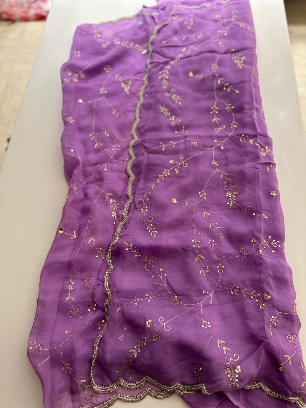 Lavender Saree