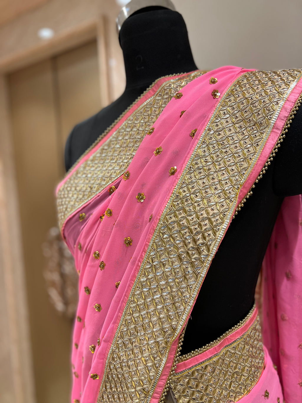 Half n half designer saree