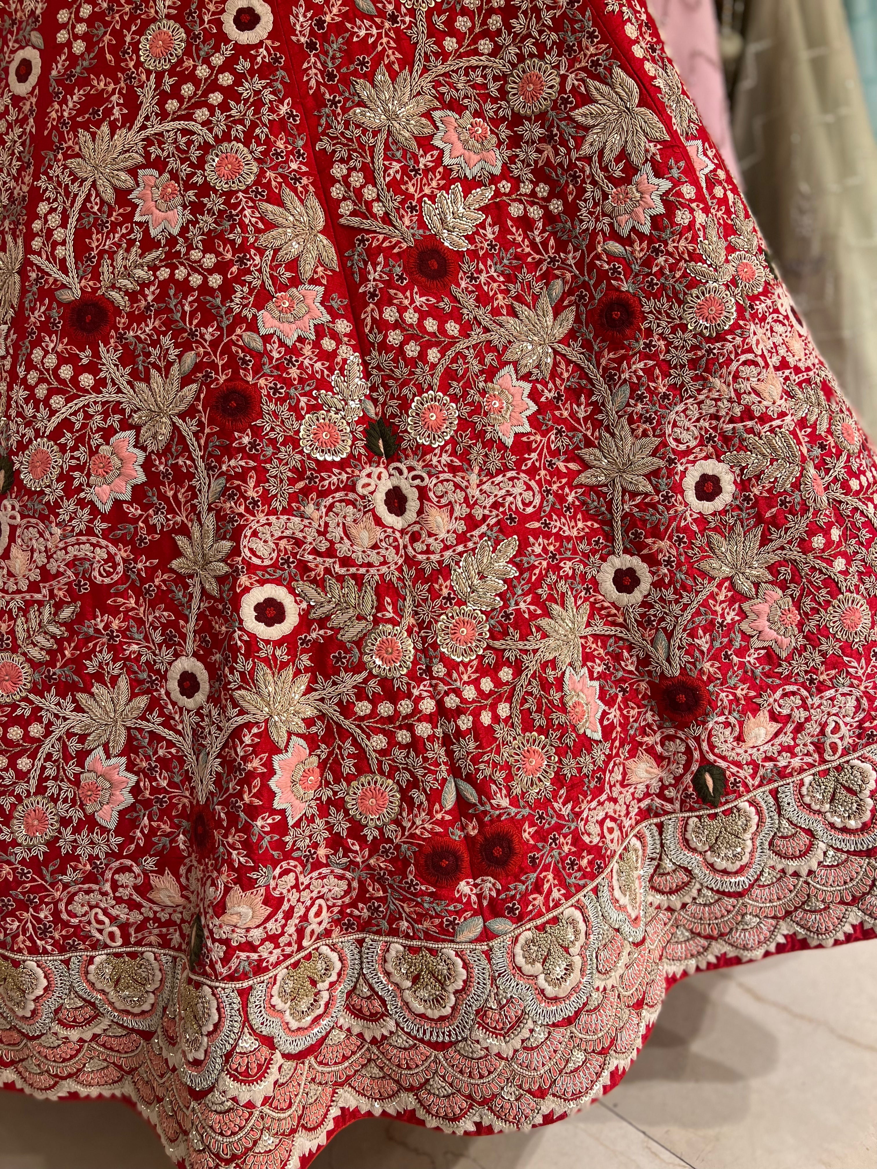 Handwork bridal lehenga hot sale