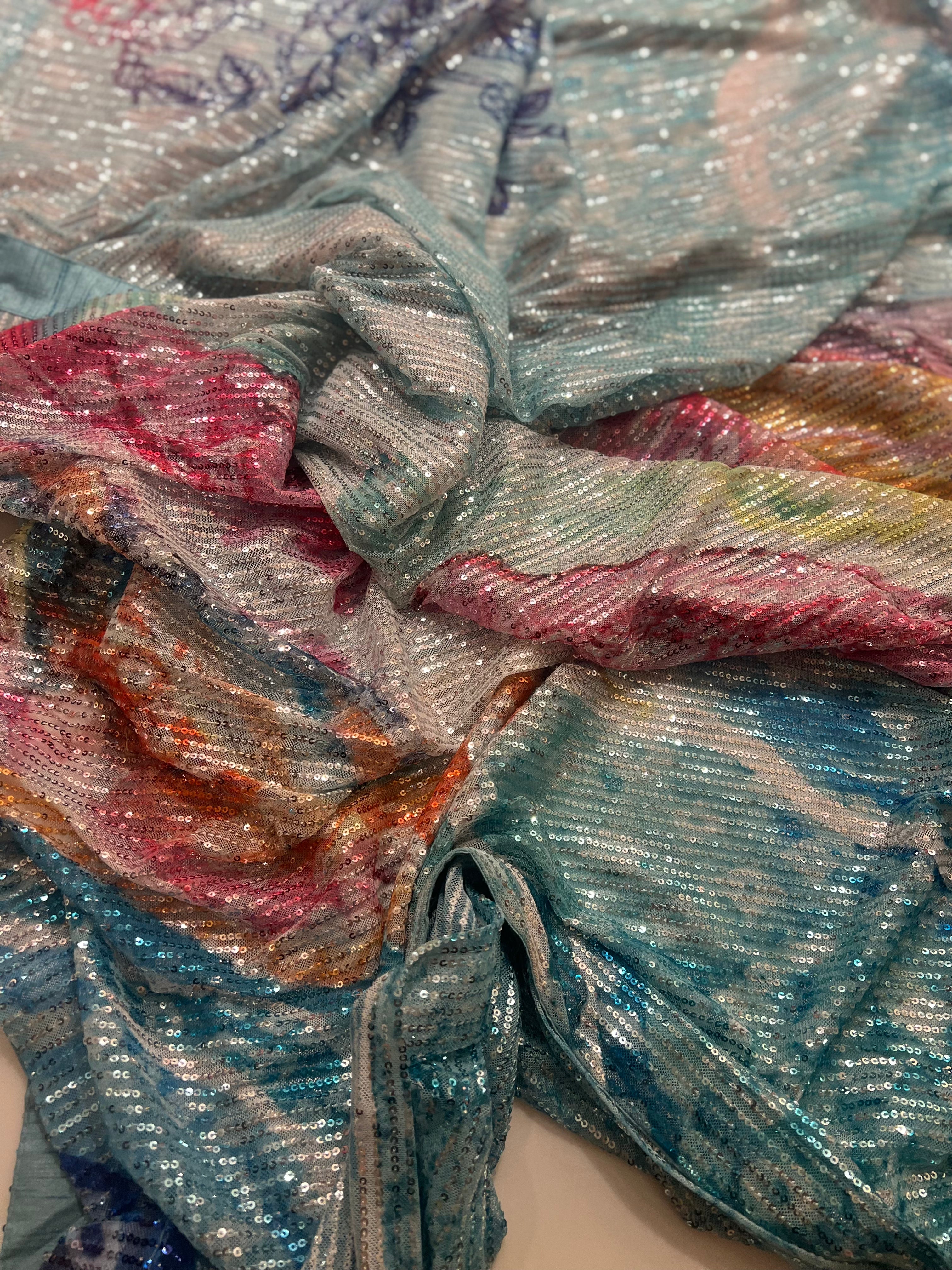 Cocktail Look ocean saree