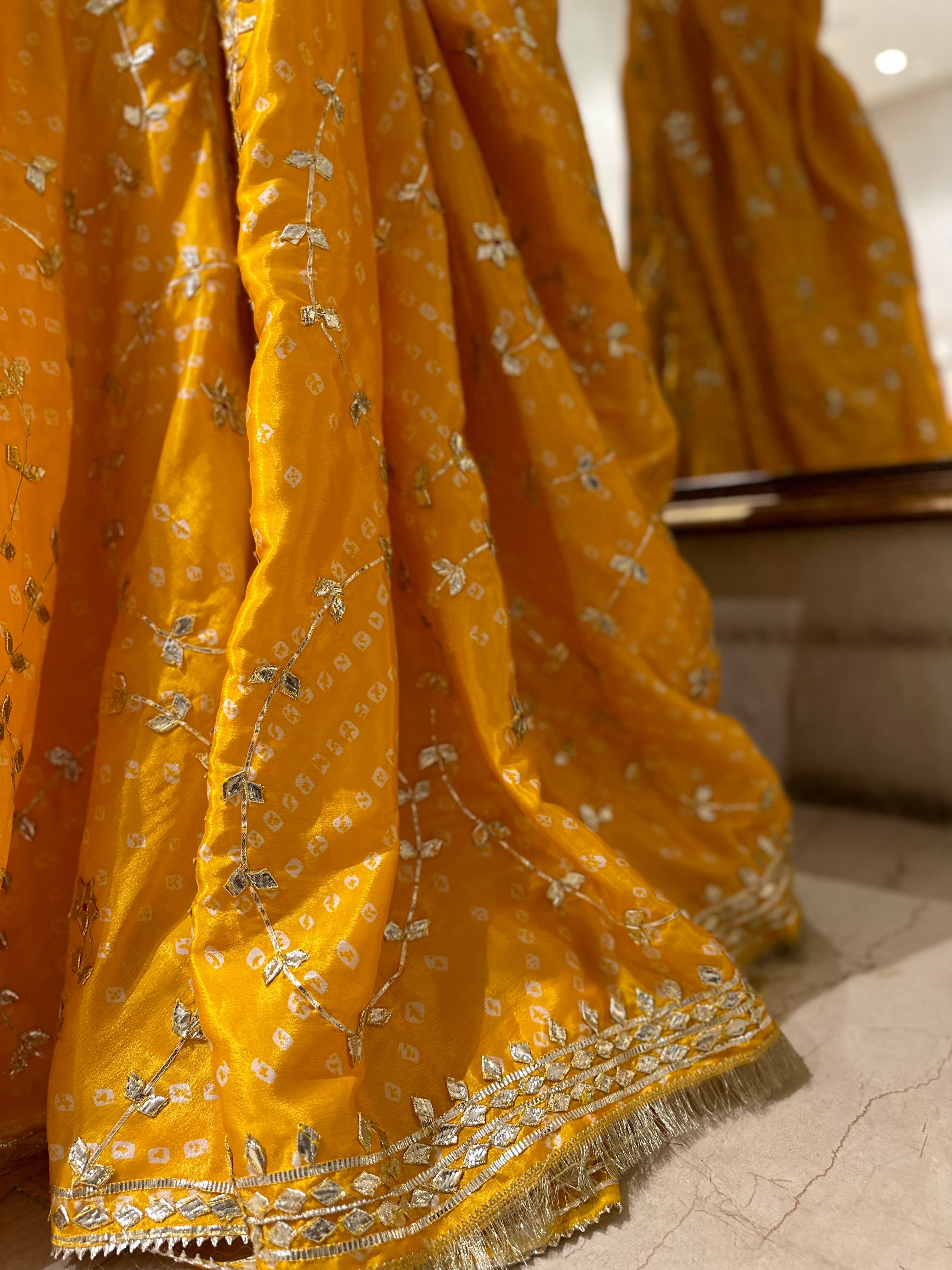 Bandhani katcha gotapatti Chaniya choli set