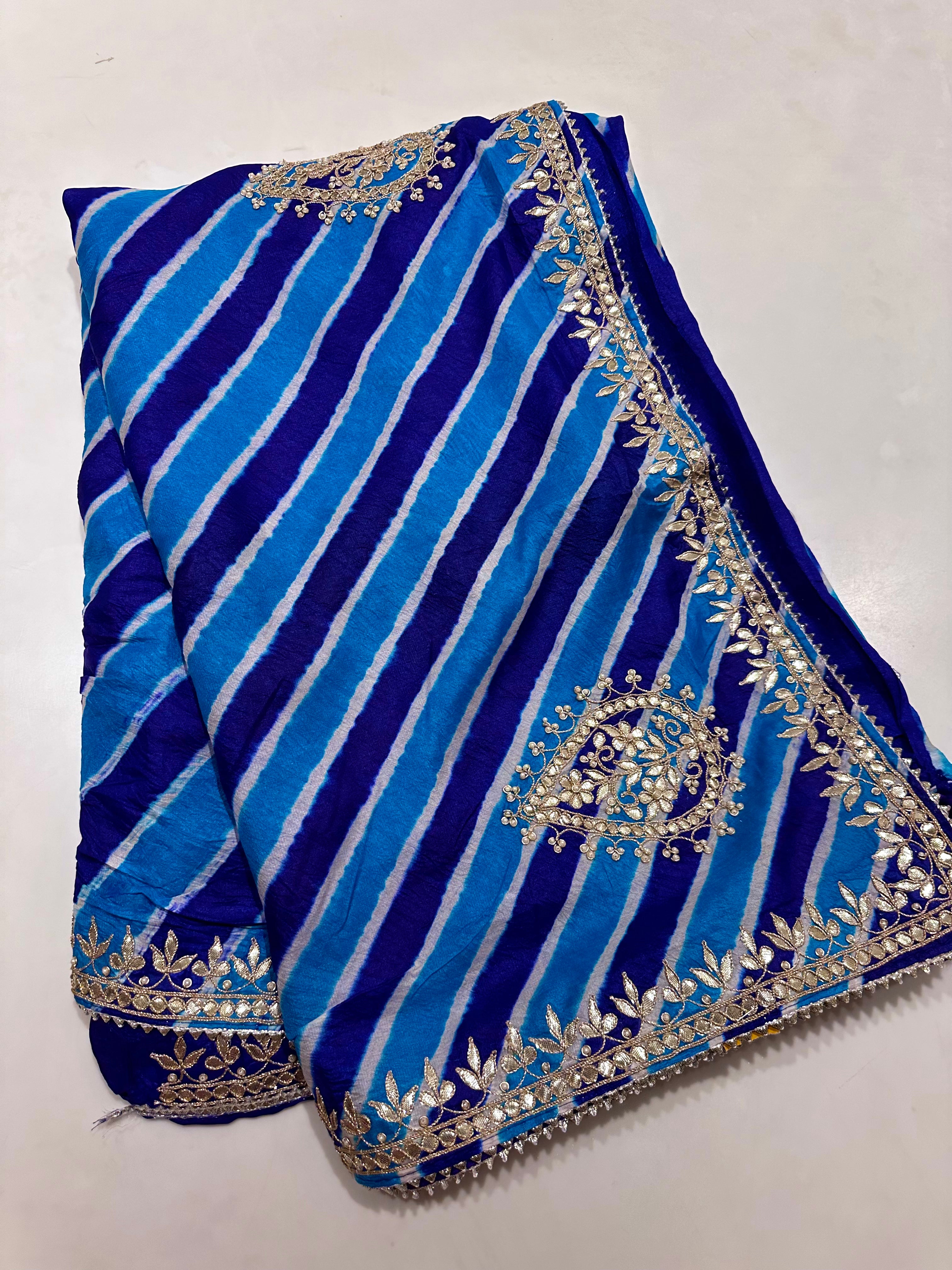 Lehriya Pure Gajji saree