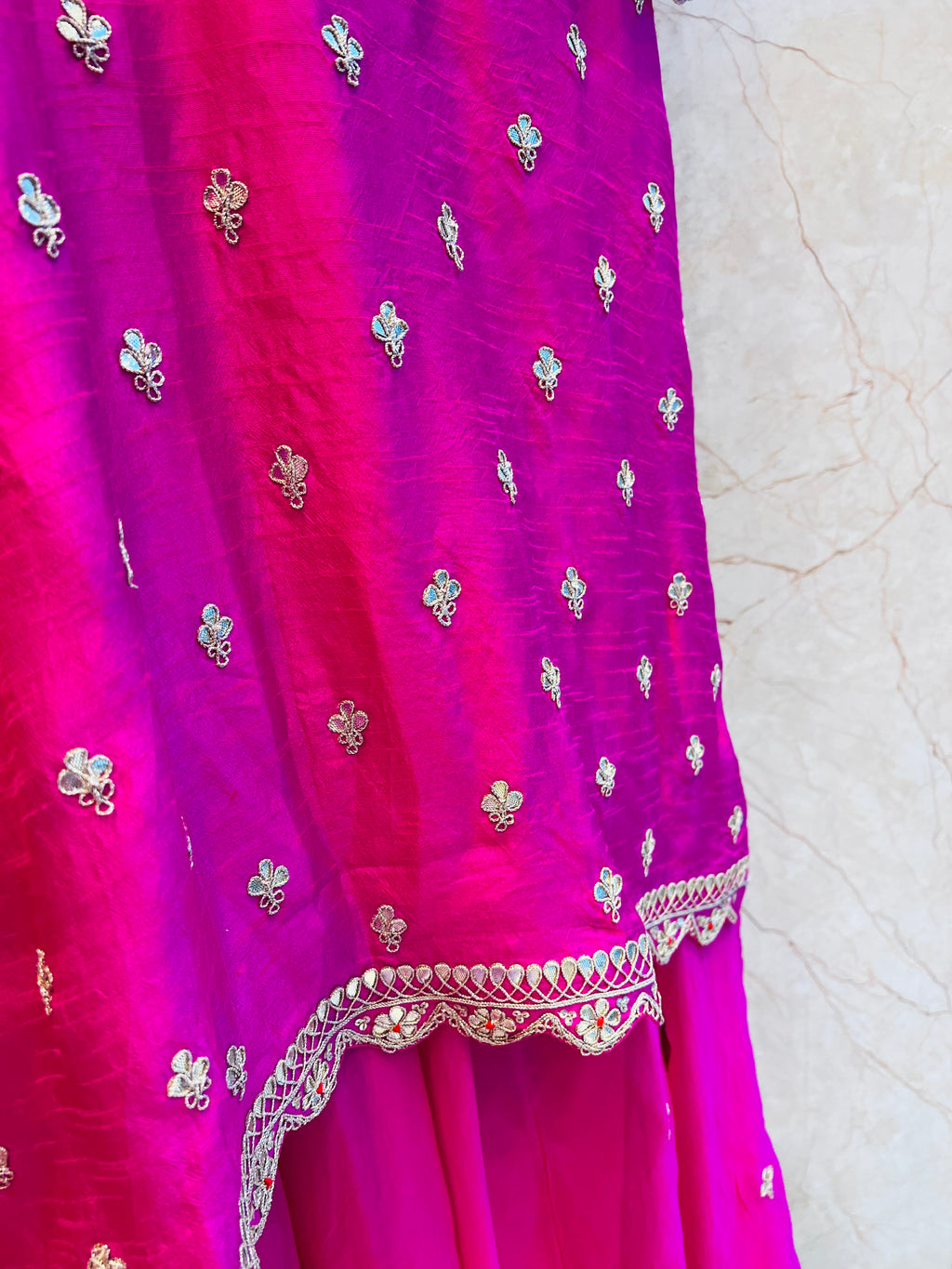 Hot Pink Gotapatti sharara
