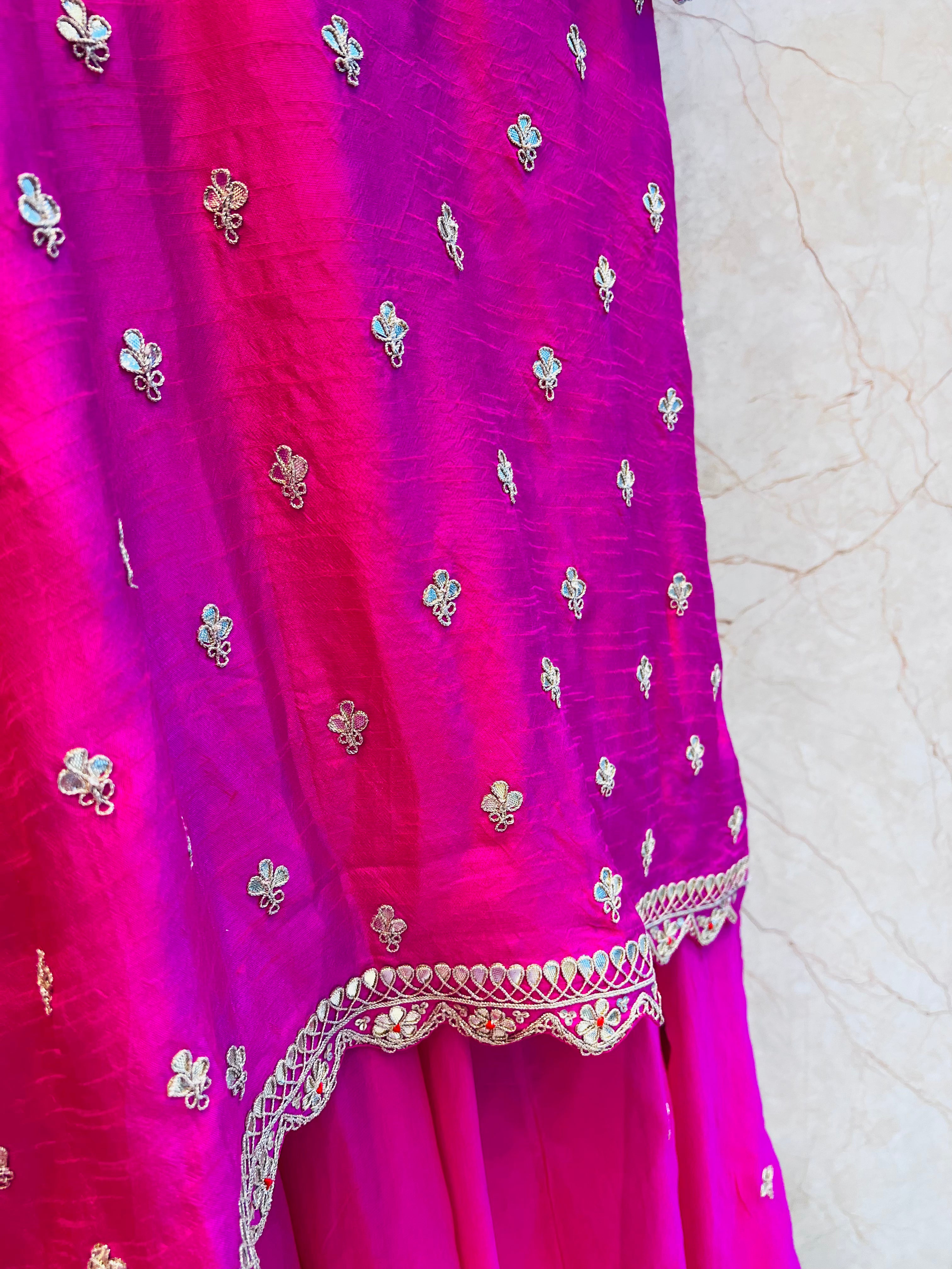 Hot Pink Gotapatti sharara