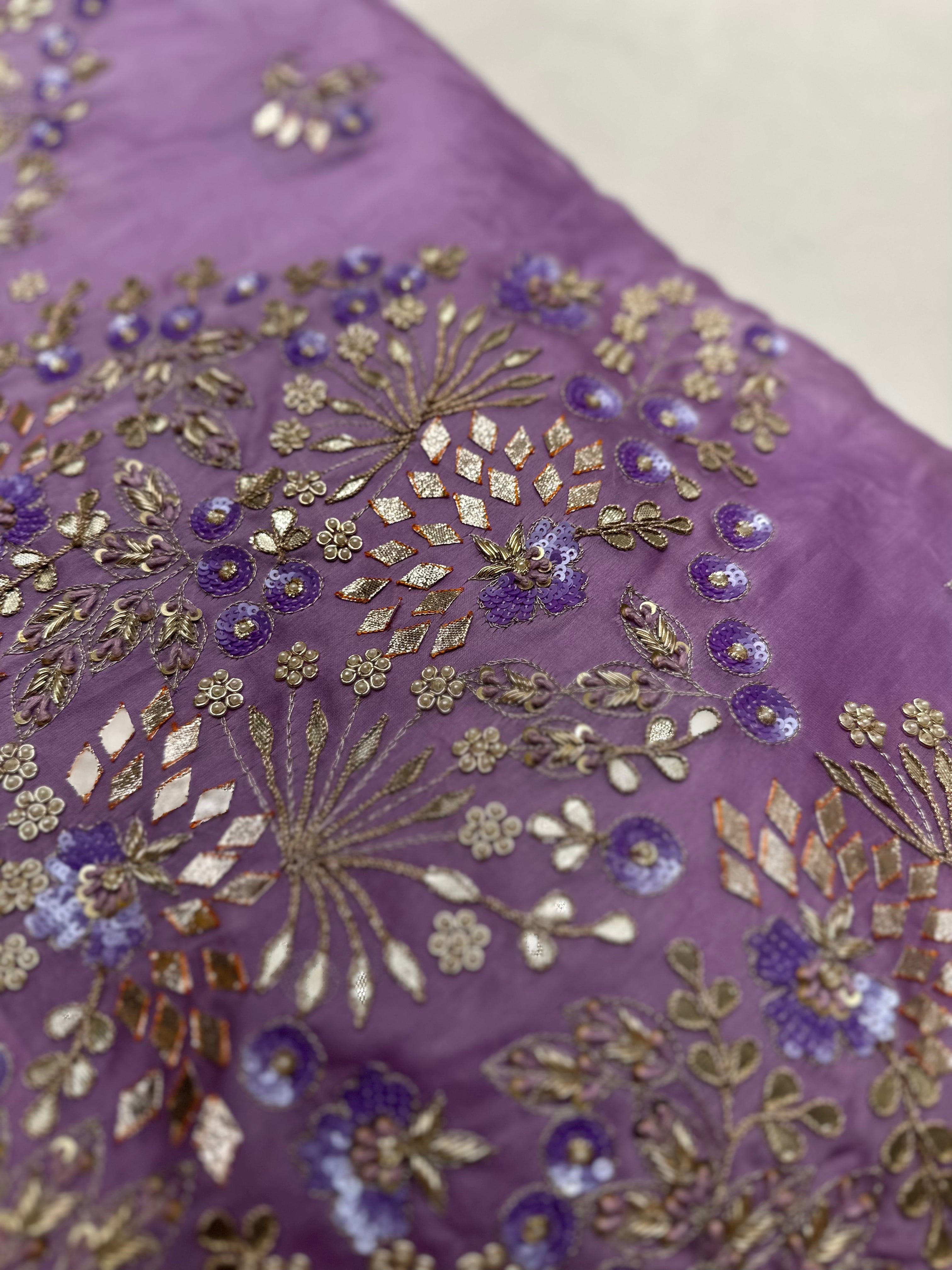 Lavender Silk organza