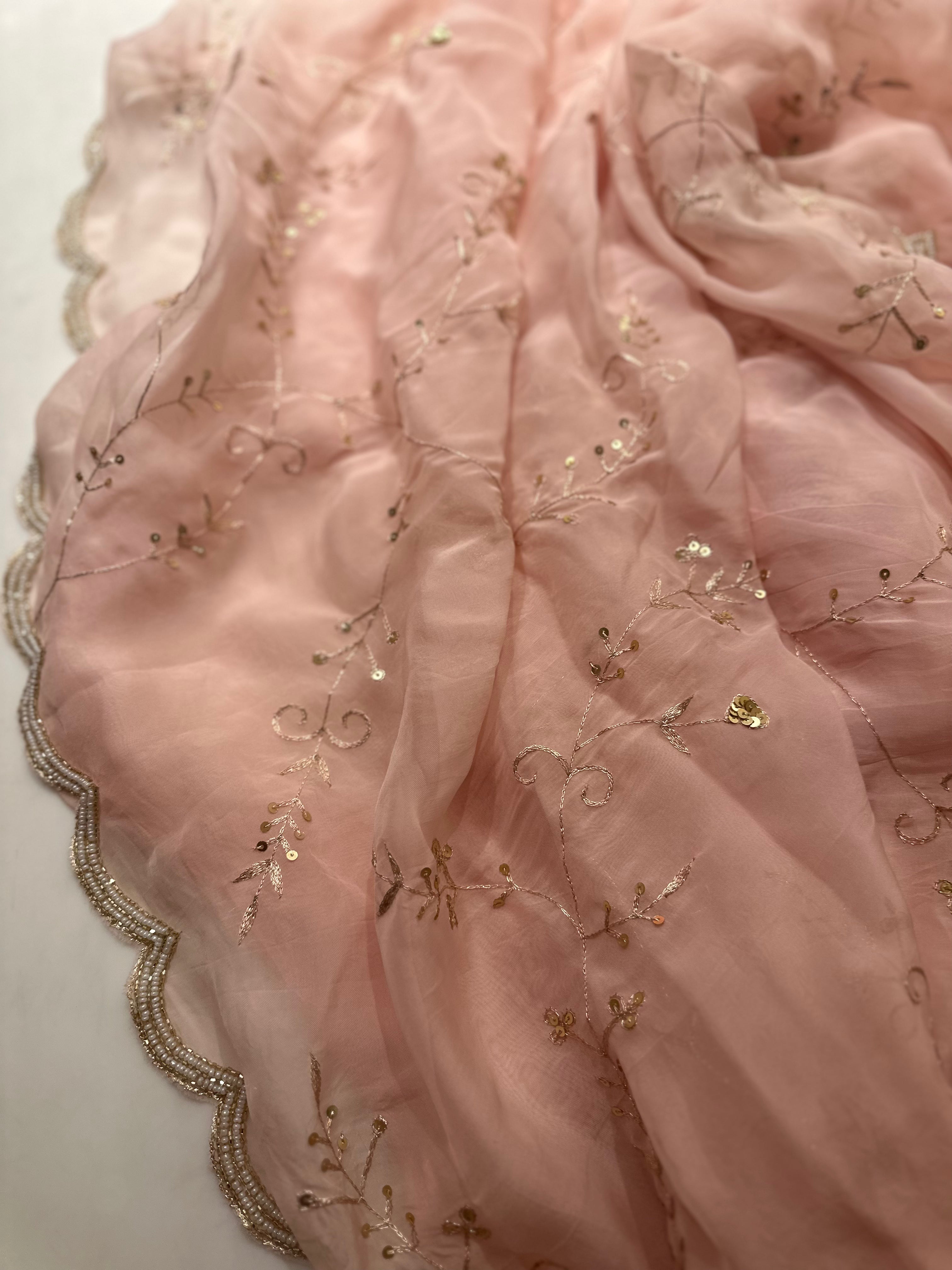 Rose Gold saree