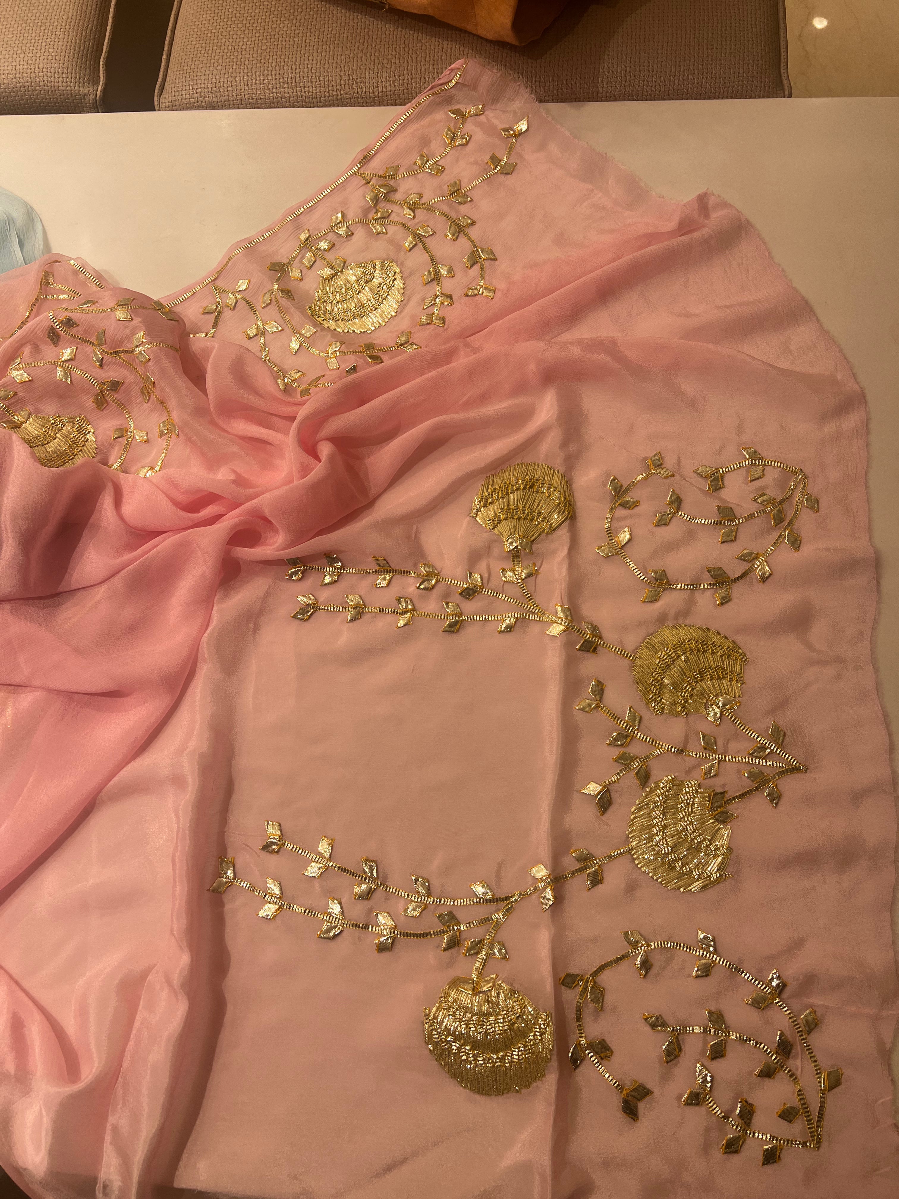 Samundari Rajputi Chiffon saree