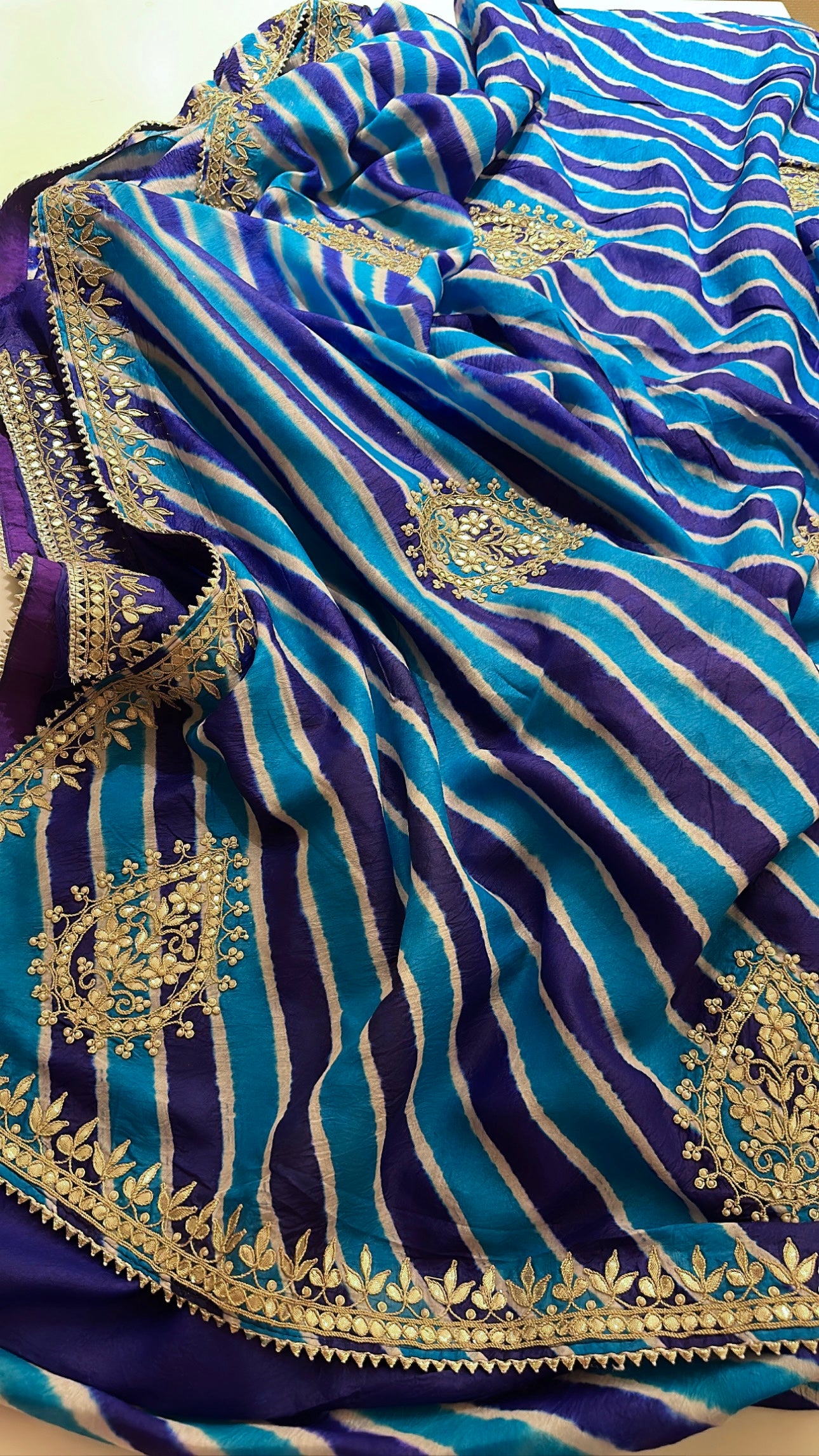 Lehriya Pure Gajji saree